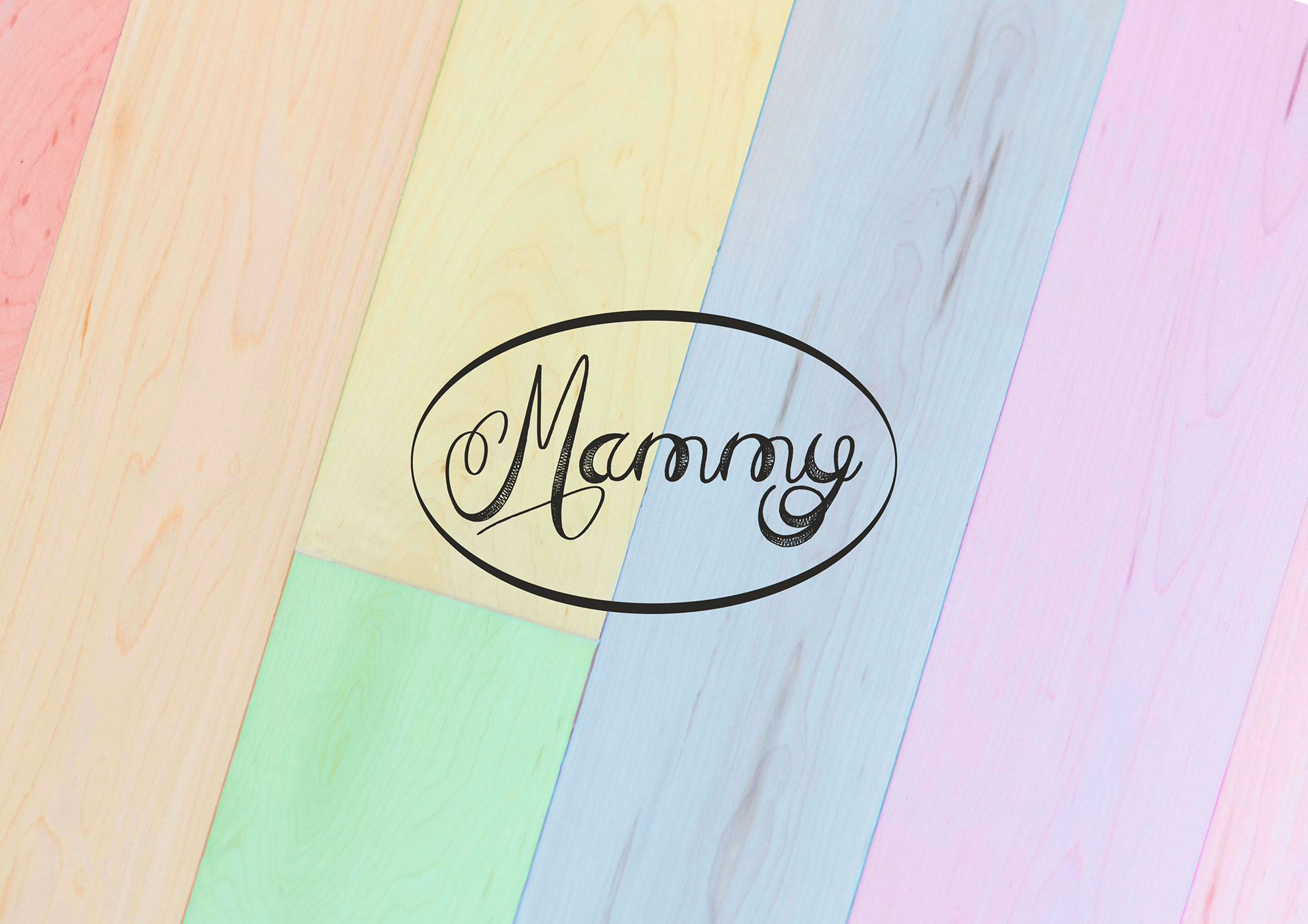 Mammy natural snack brand logo featuring a handwritten script wordmark inside an oval frame by Dima Rykov