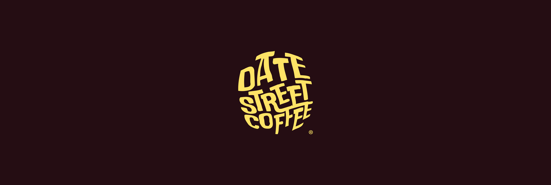 Date Street Coffee brand identity and coffee packaging design with branded pouch and takeaway cup by Dima Rykov