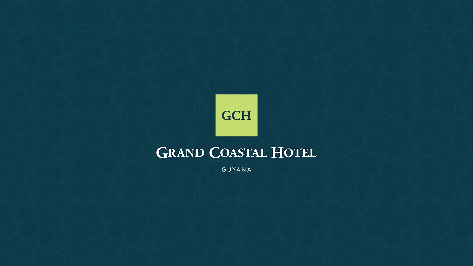 Grand Coastal Hotel visual identity and logo system in teal, lime green and monochrome versions by Dima Rykov