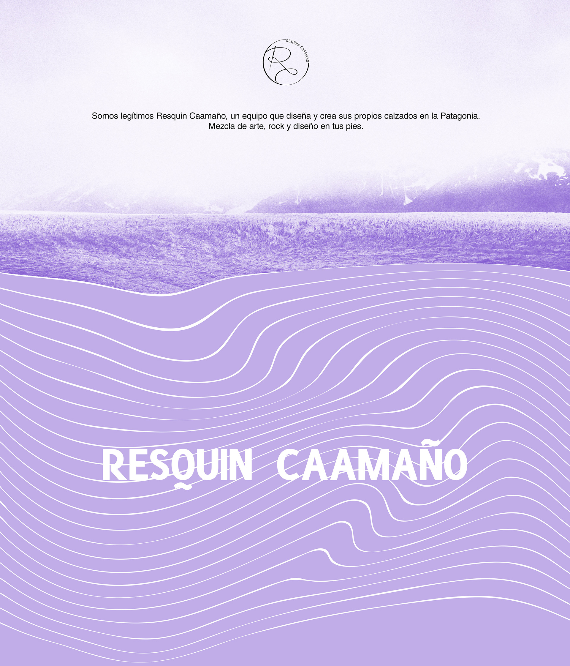 Resquin Caamaño artisanal footwear brand identity inspired by the landscape of Patagonia by Dima Rykov