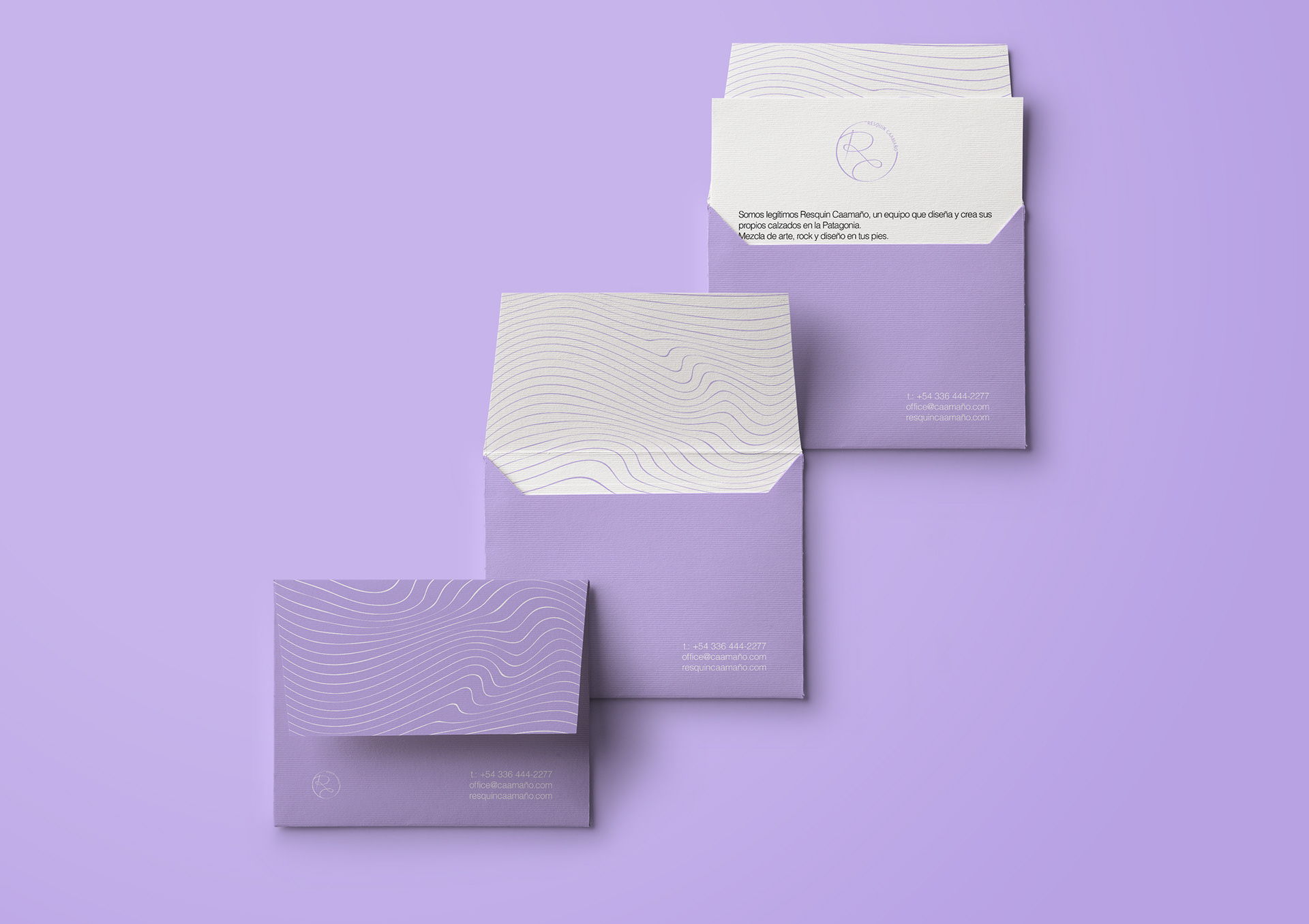 Resquin Caamaño artisanal footwear brand identity inspired by the landscape of Patagonia by Dima Rykov
