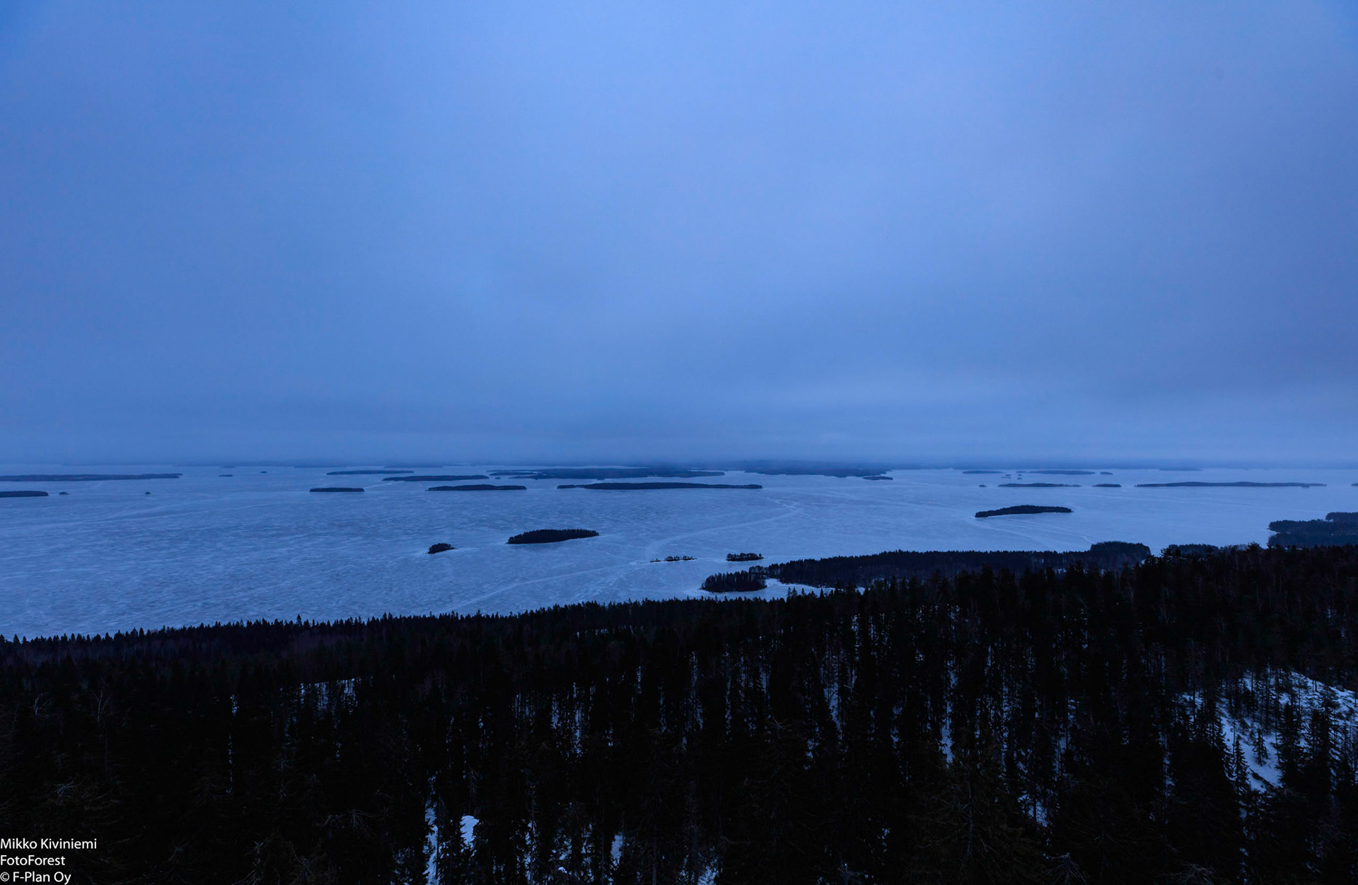 Näkymä Paha-Kolilta Pielisen Purjeselälle, 1200