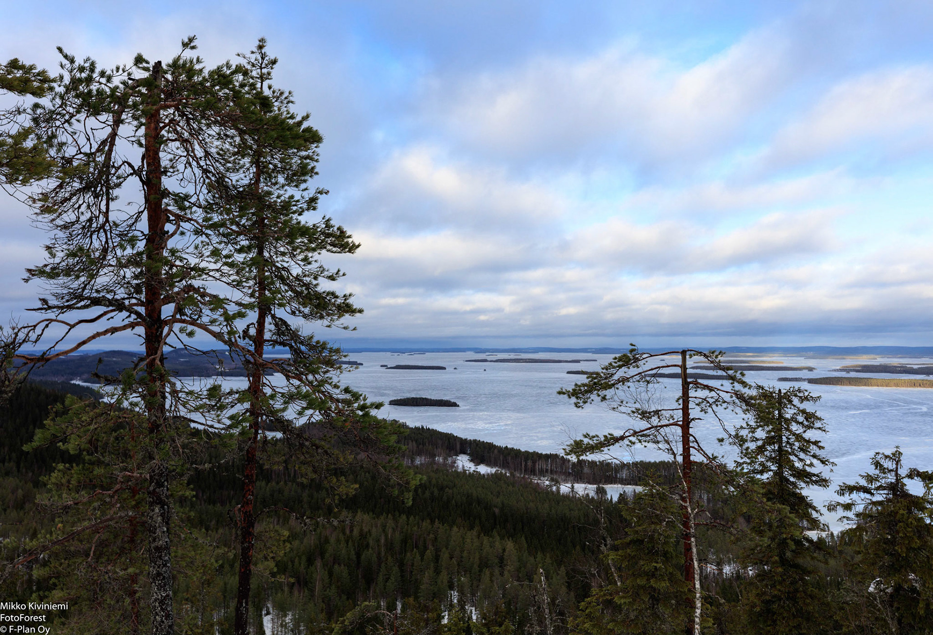 Näkymä Mäkrältä Pielisen Purjeselälle, 1238