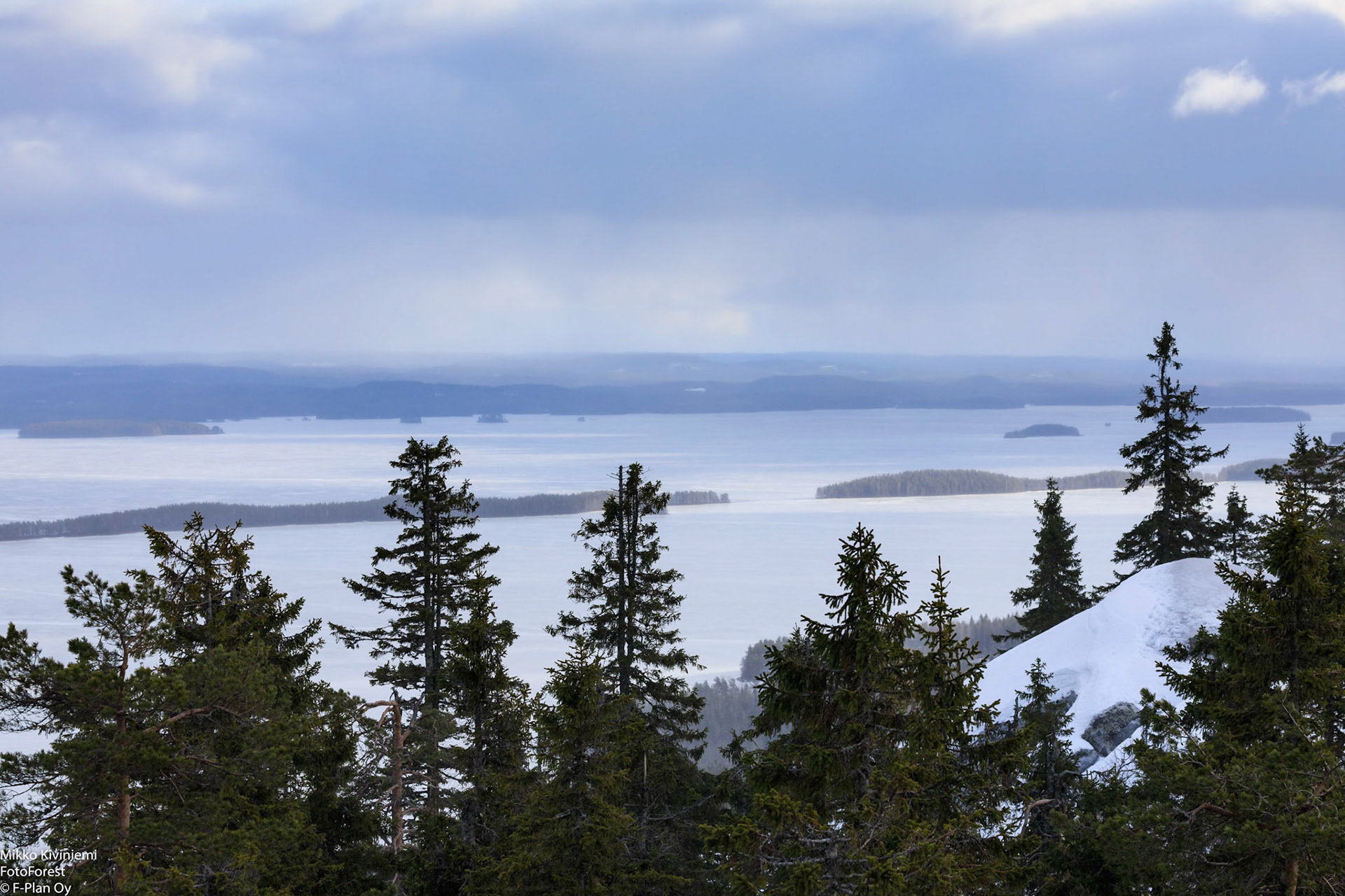 Näkymä Ukko-Kolilta Pielisen Purjeselälle, 1214