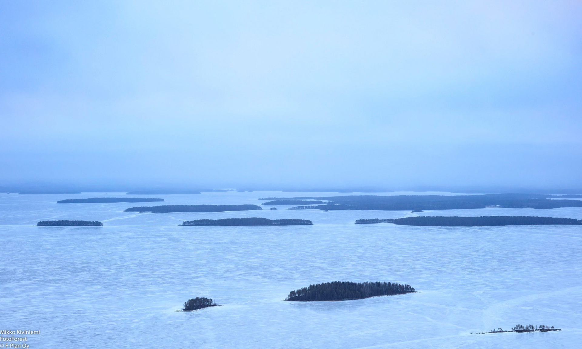 Pielisen Purjeselän saaret: etualalla Matoset ja Iso-Hölö. Taustalla  Iso-Korppi ja Pieni-Korppi, 1208