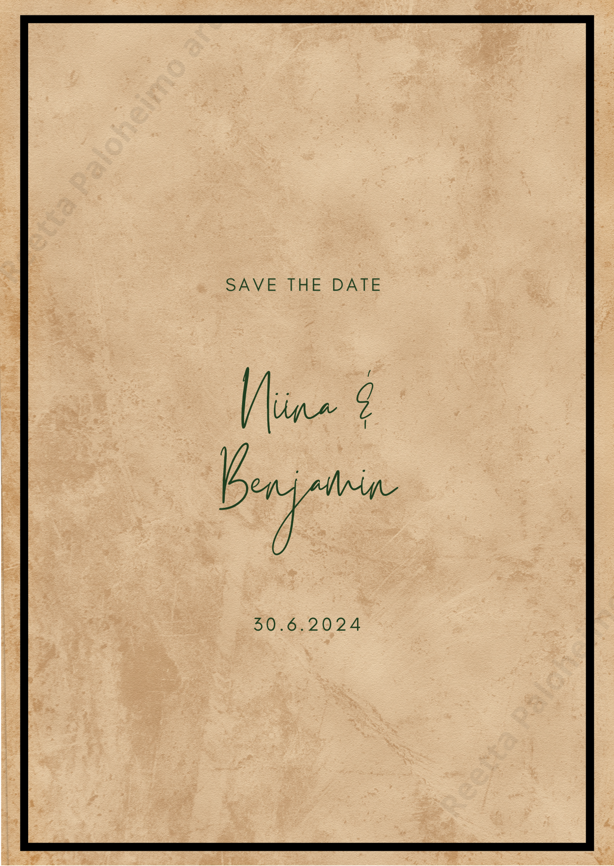 Save the Date, esimerkki