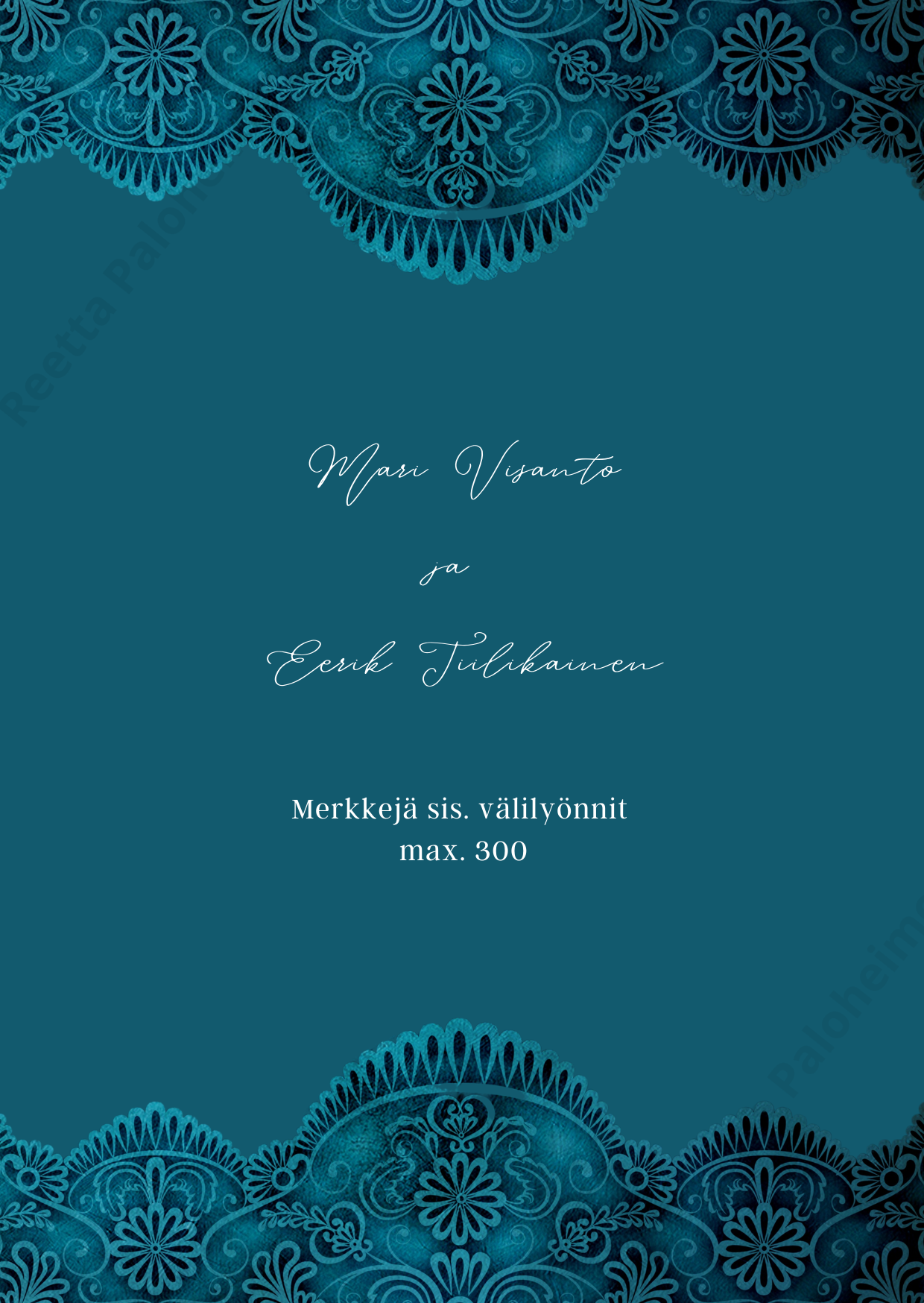 Kutsukortti, esimerkki 11
