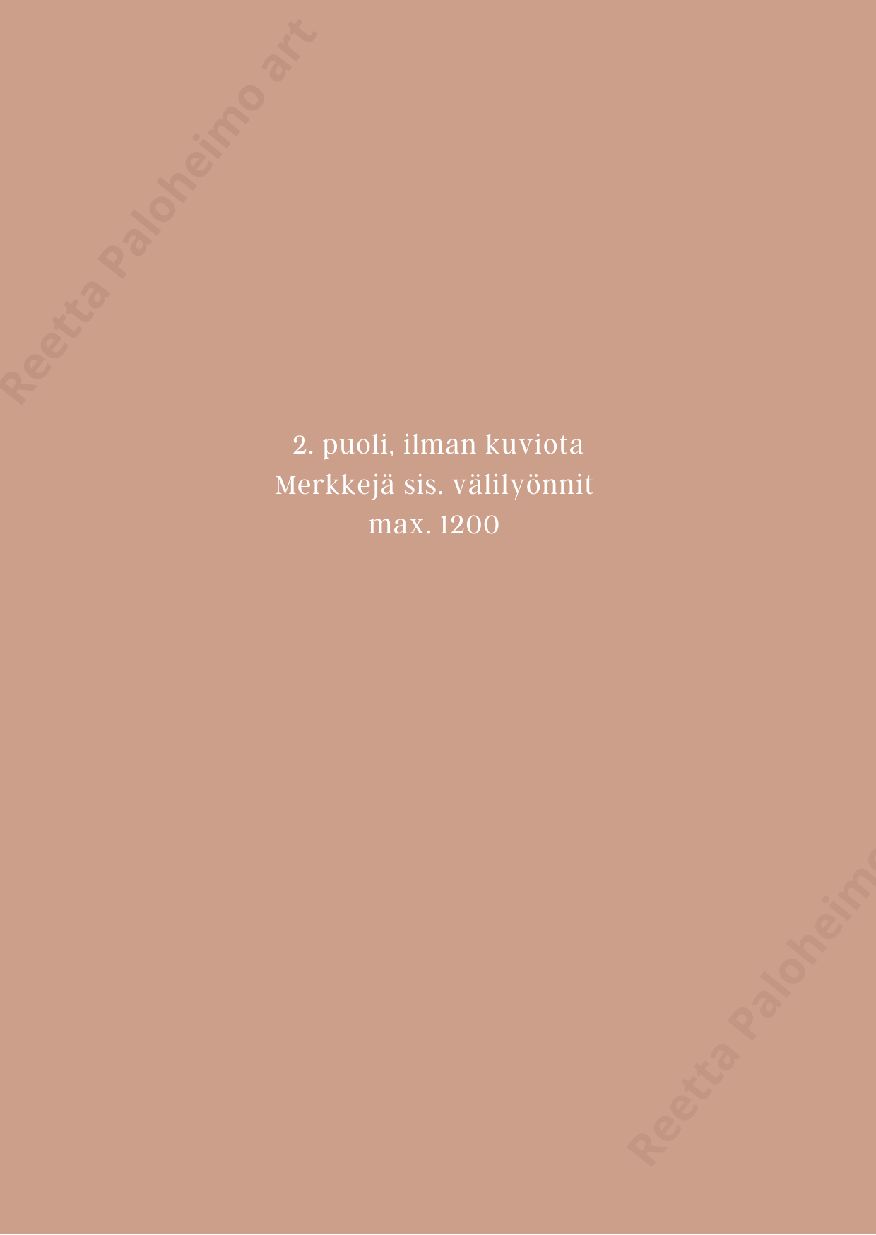 Kutsukortti esimerkki 3, tausta ilman kuviota