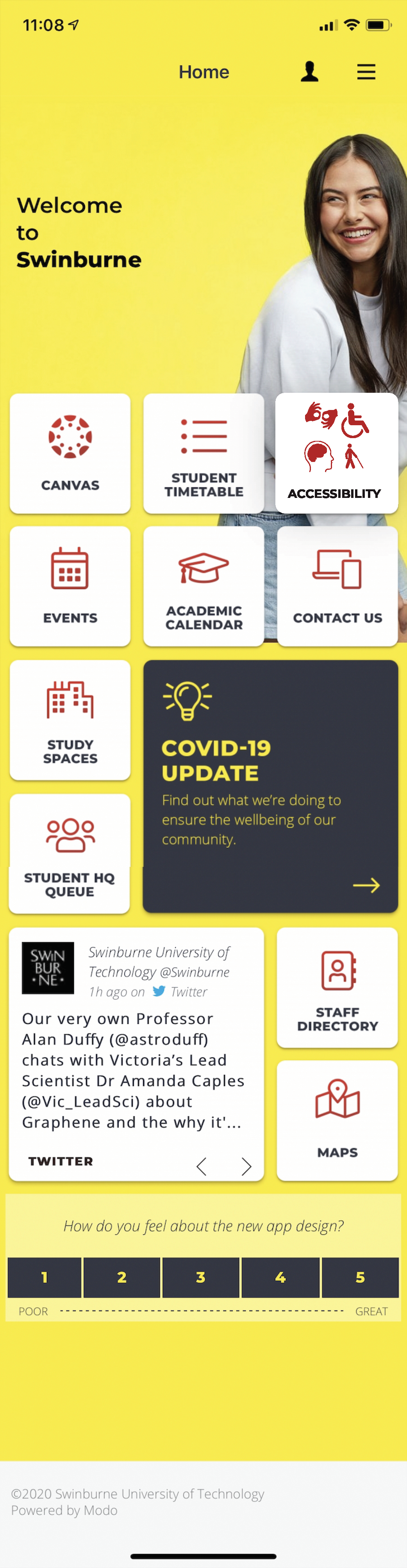 Swinburne Accessibility Hub App design. Team Big Smiles consisted of Nick Simpson, Tahmid Hossain, Nathan Reid and Carlisa Amaral Pumar.