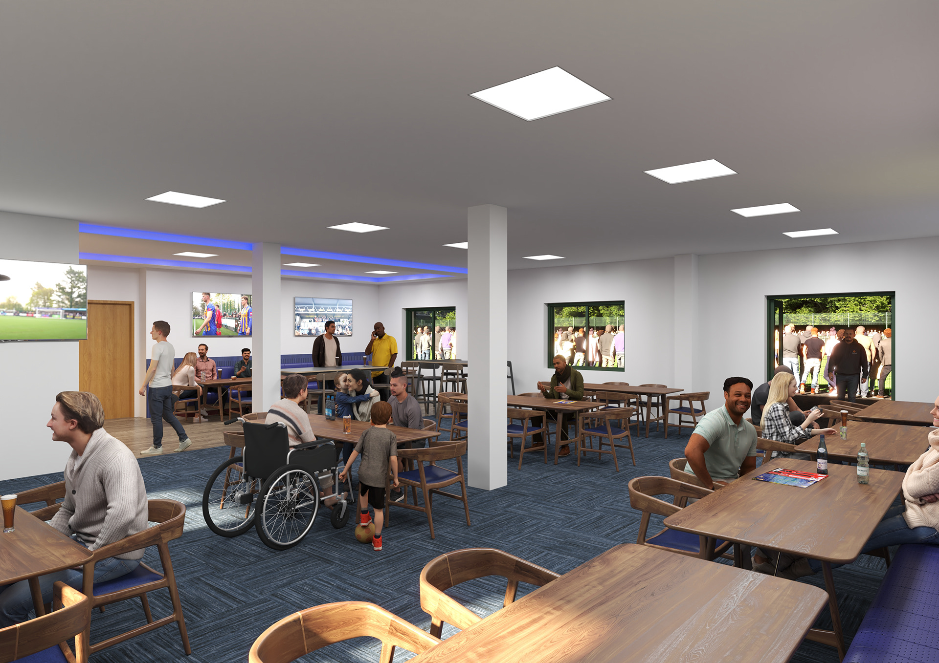 Conceptual clubhouse CGI