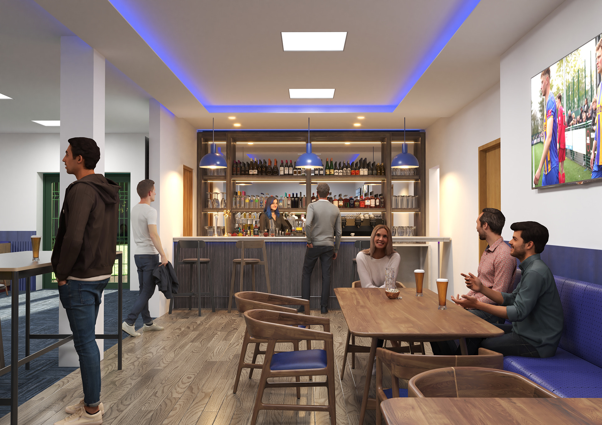 Conceptual clubhouse bar cgi
