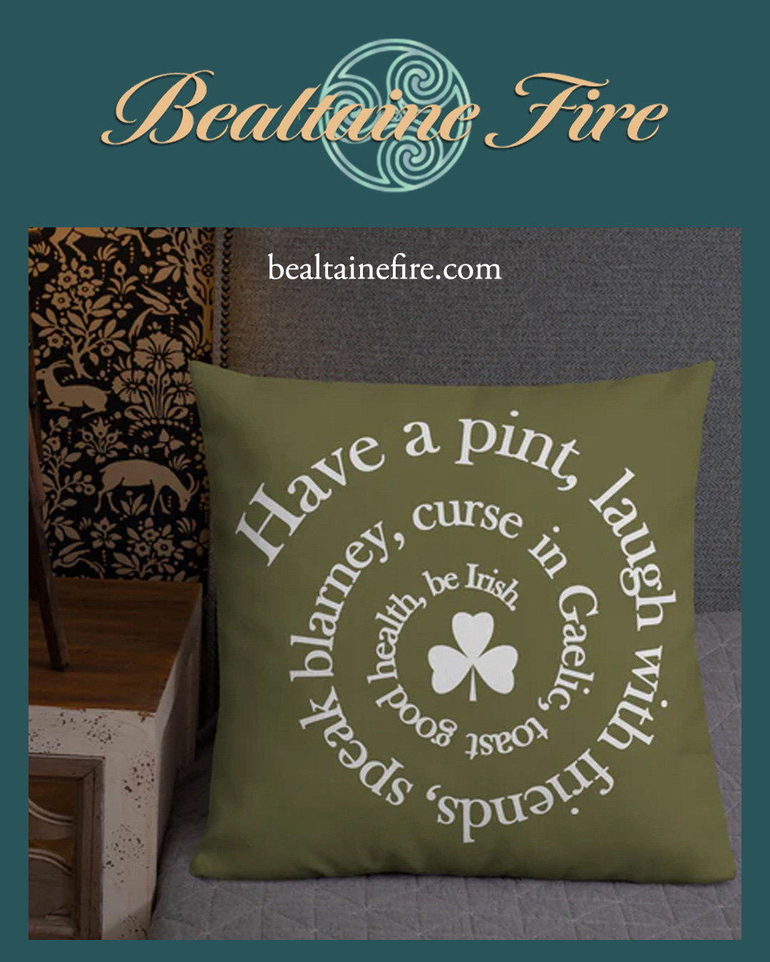 A printed design celebrating being Irish: Ad for social media