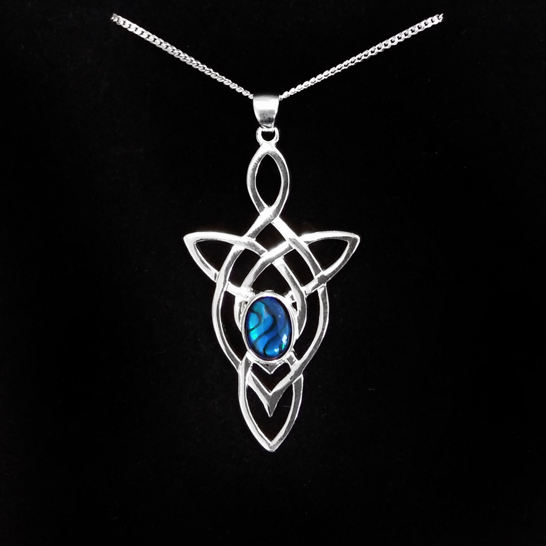 Celtic knot pendant. Photograph for social media posts