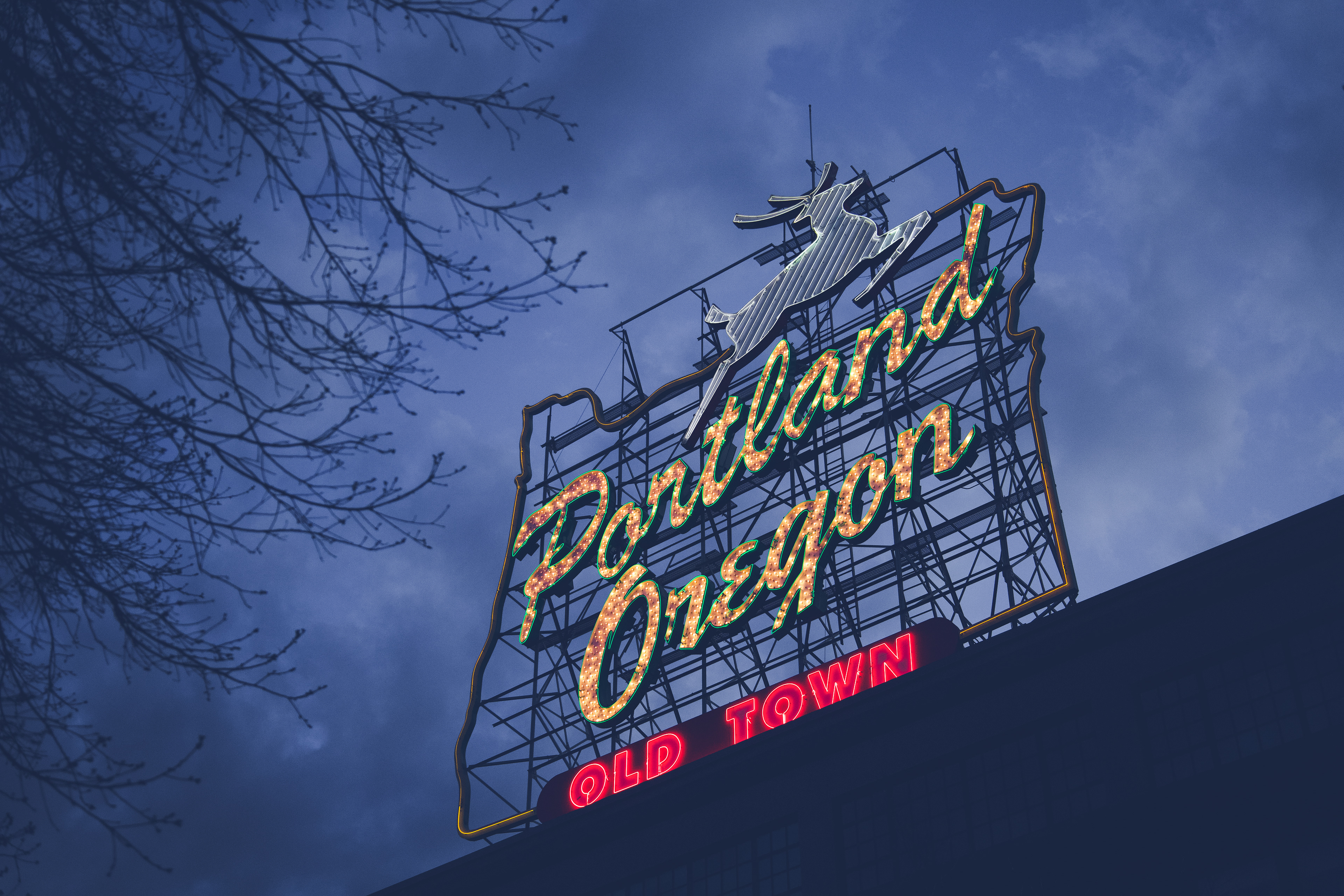 Portland Stag Sign