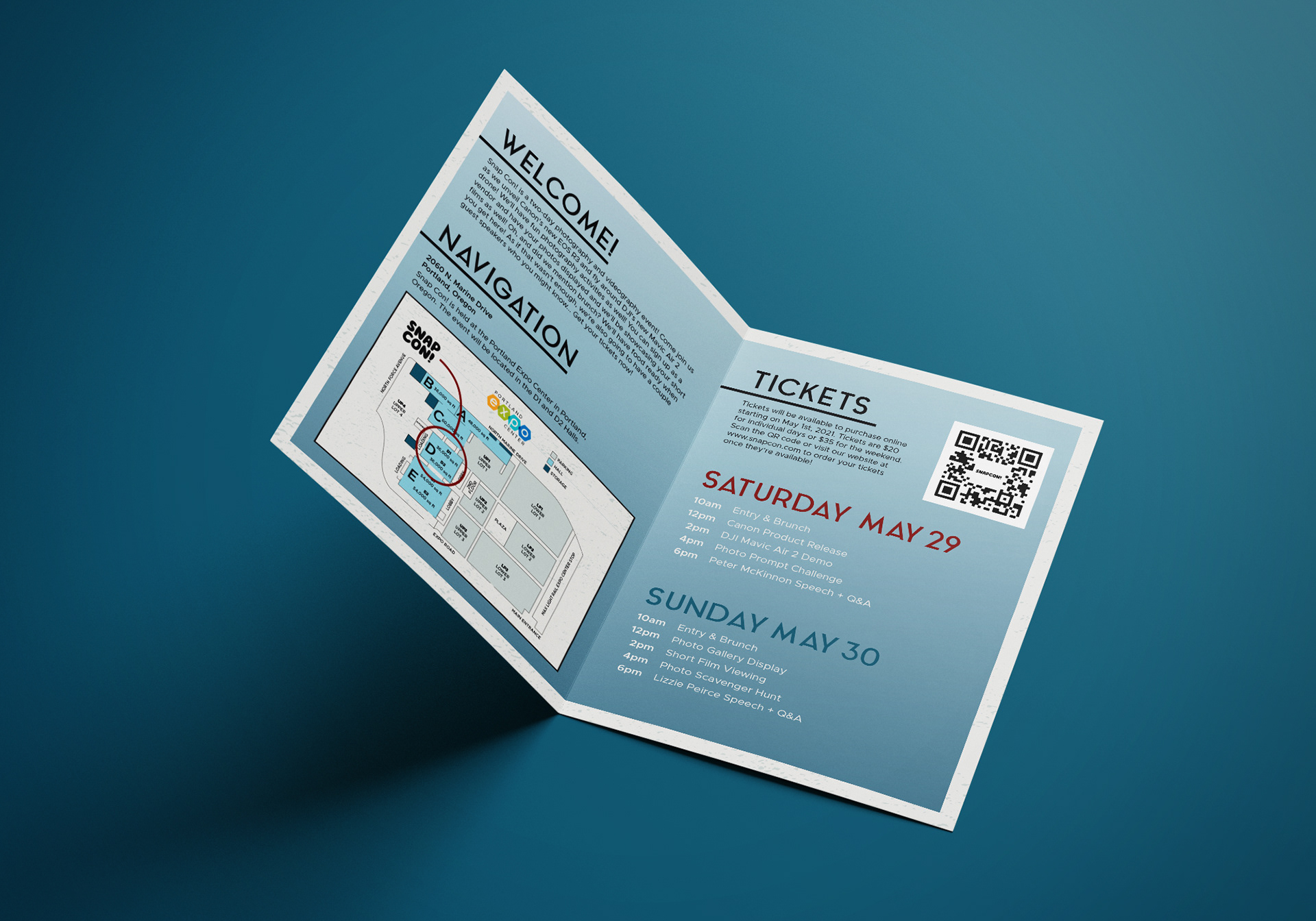 Brochure open