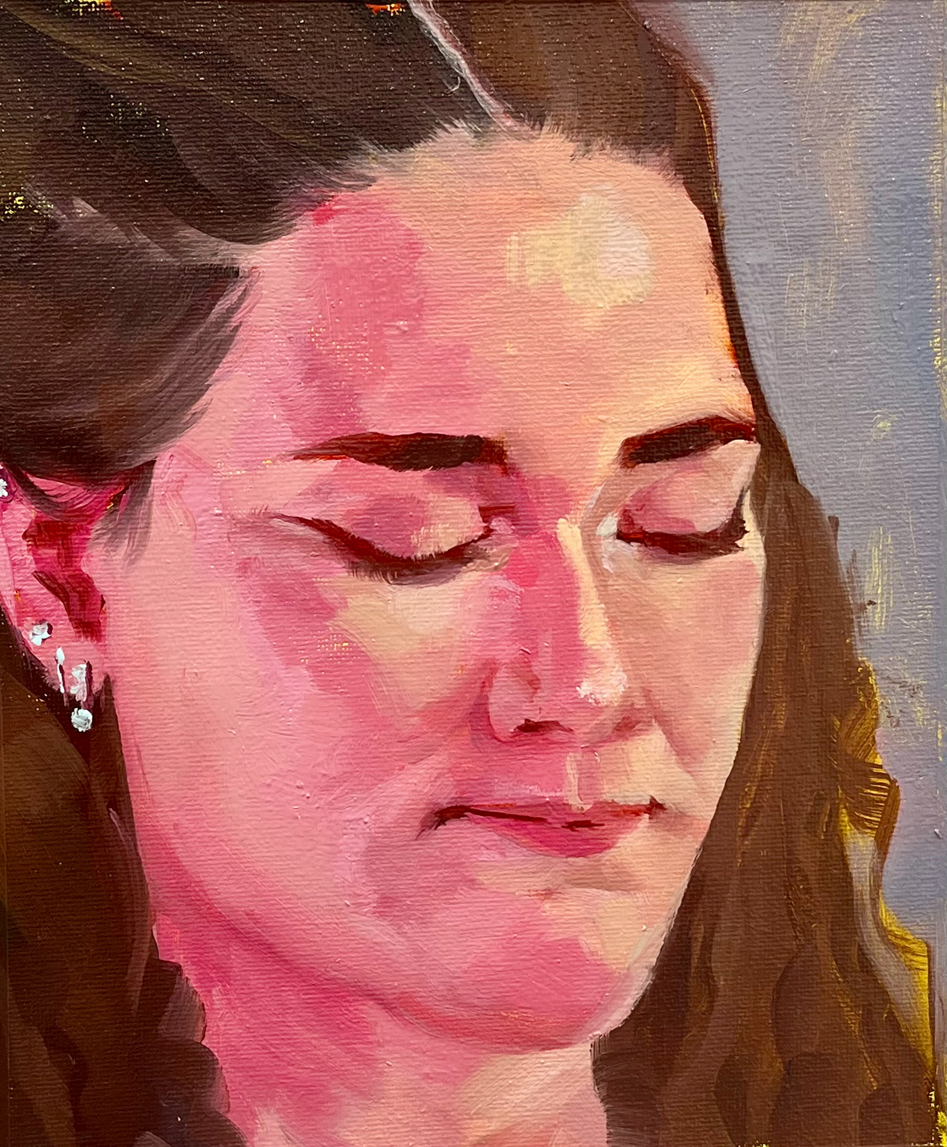 "Hannah," 8x10 inches, oil on paper. Madelaine Mae Dack. 2024.
