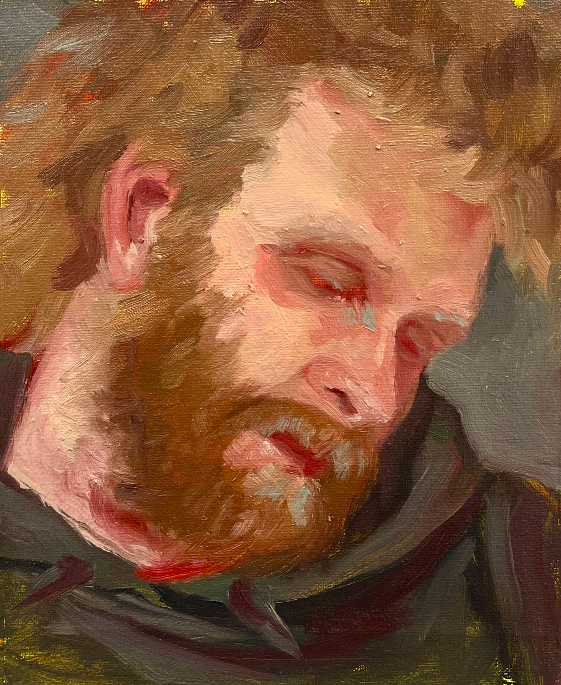 "Nic," 8x10 inches, oil on paper. Madelaine Mae Dack. 2024.