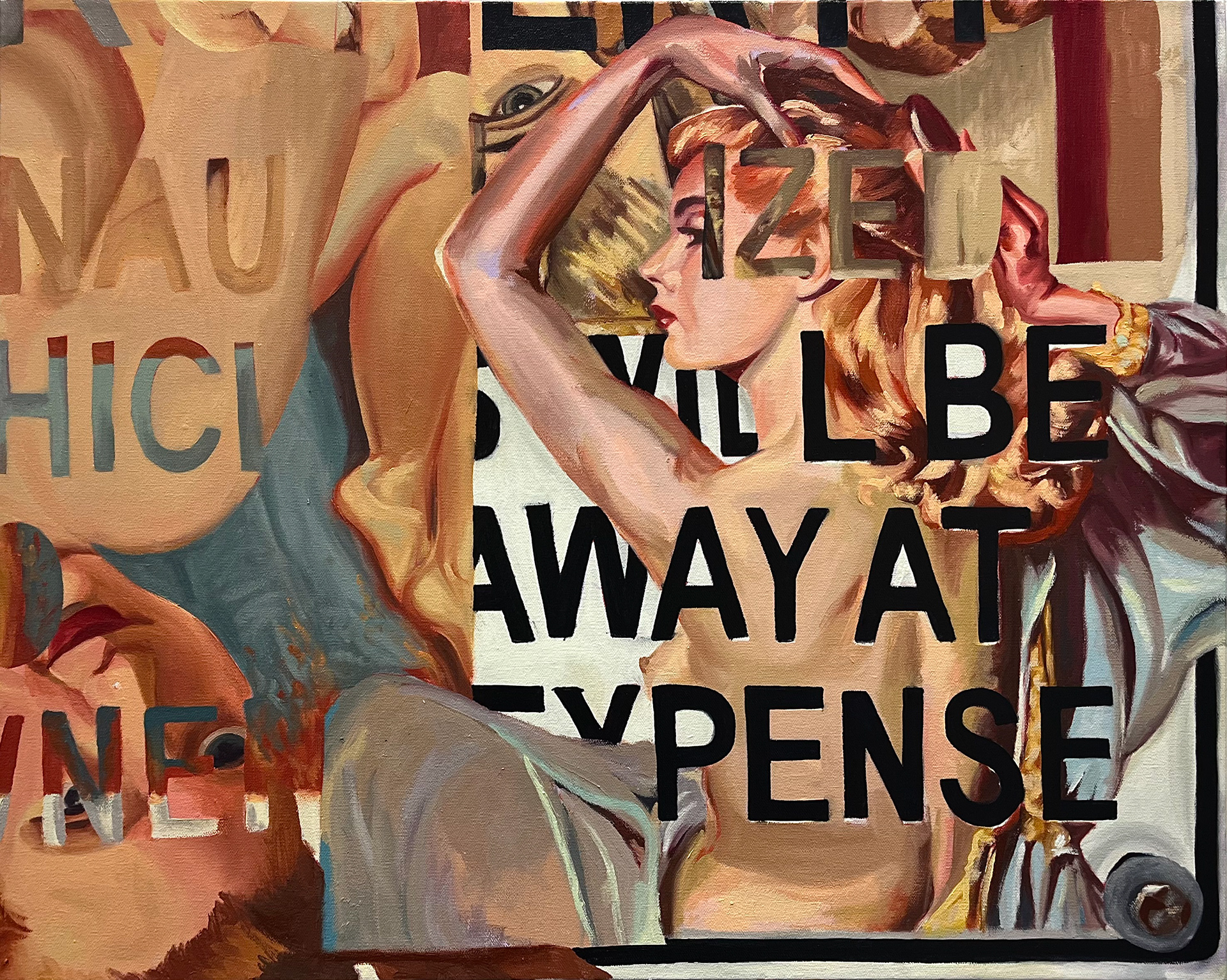 “Private Property,” 24x30 inches. Madelaine Mae Dack. Oil on canvas. 2023.
