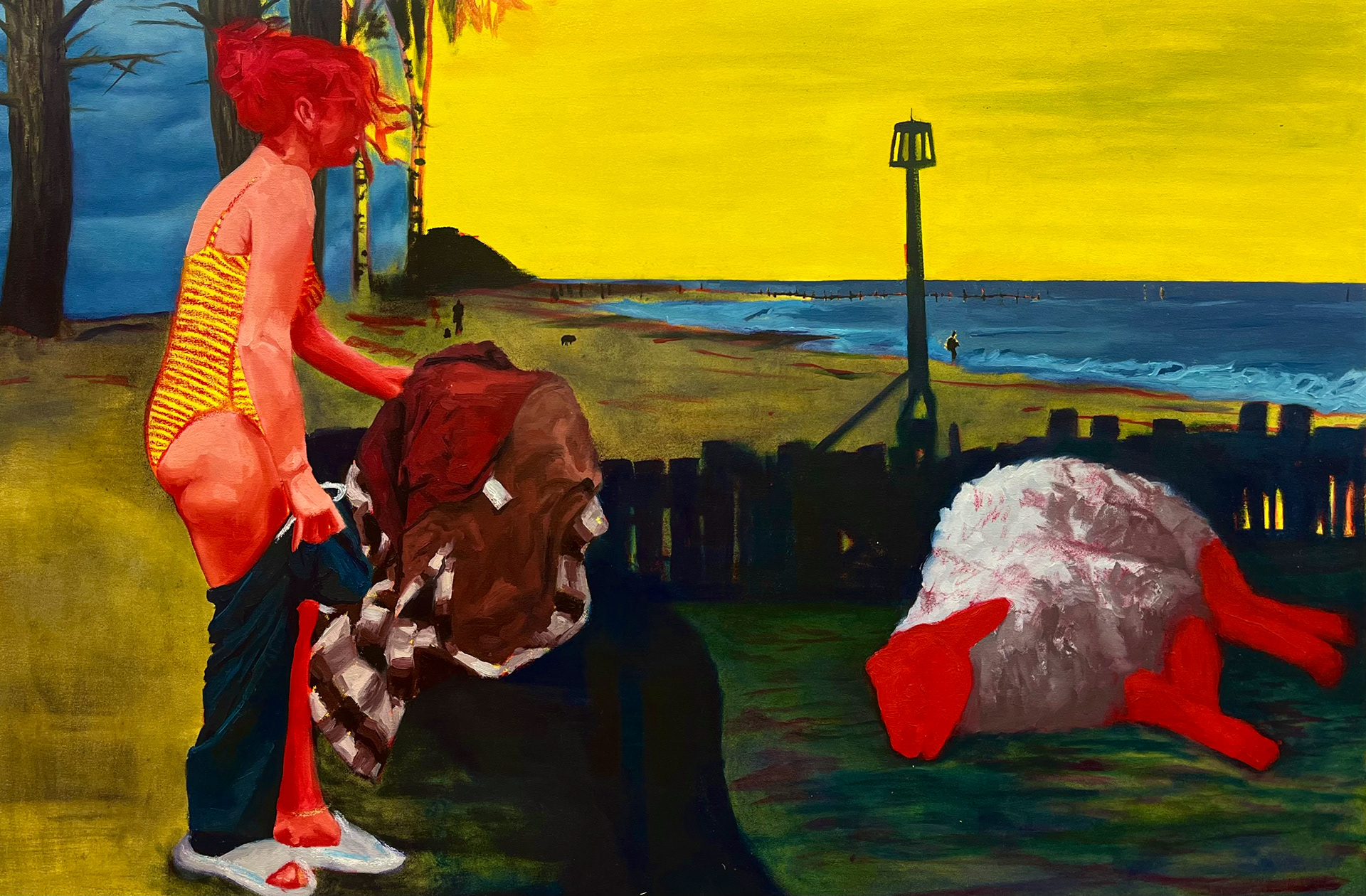 "Interstice," 47.2 x 31.5 inches, oil on canvas. Madelaine Mae Dack. 2025.