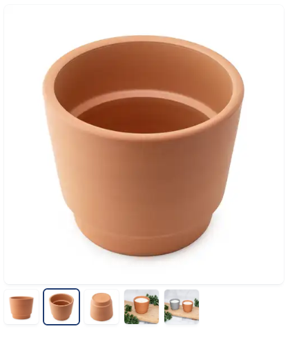 Natural Terracotta: On White Above