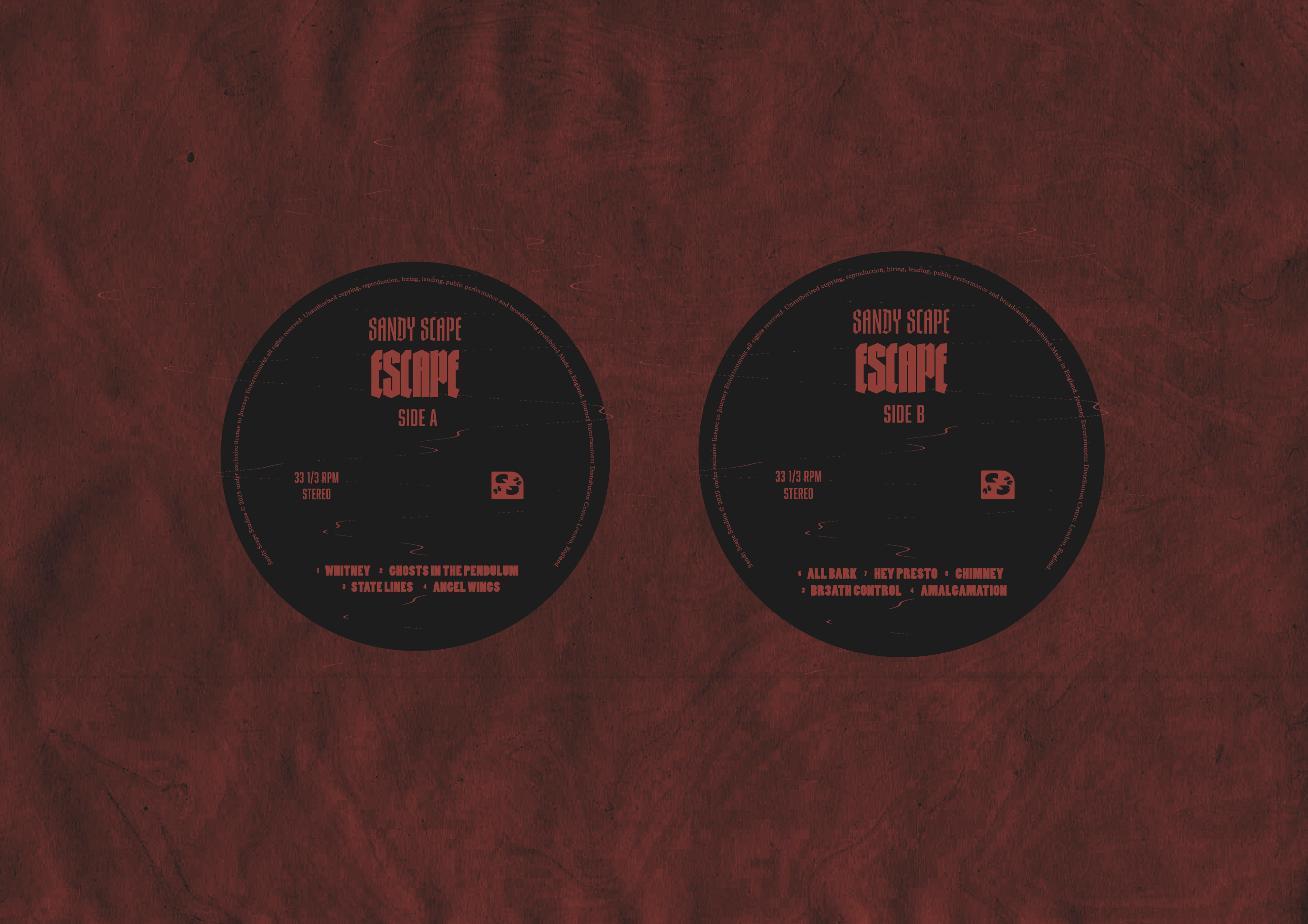 Escape Vinyl Stickers Side A+B