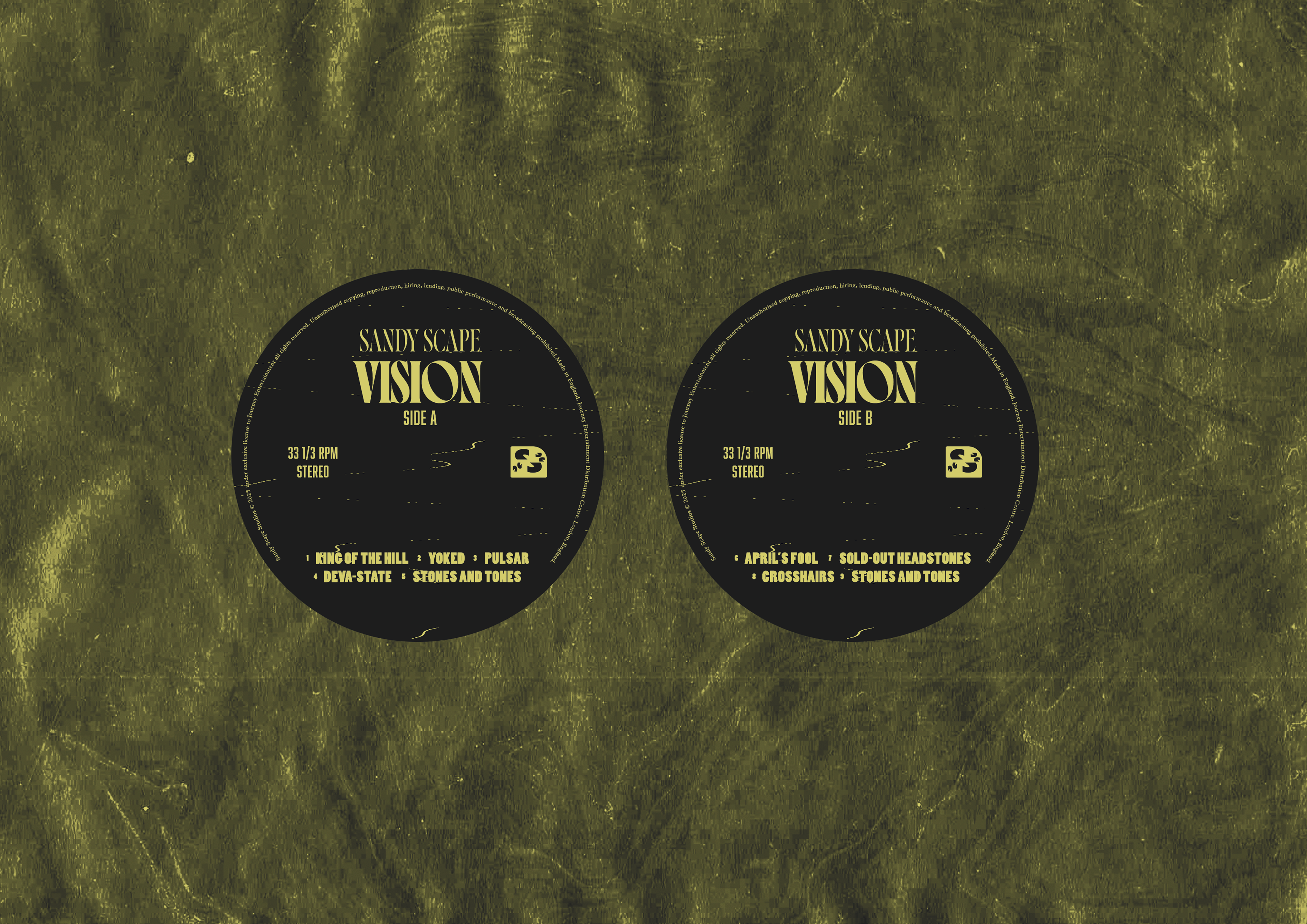 Vision Vinyl Stickers Side A+B