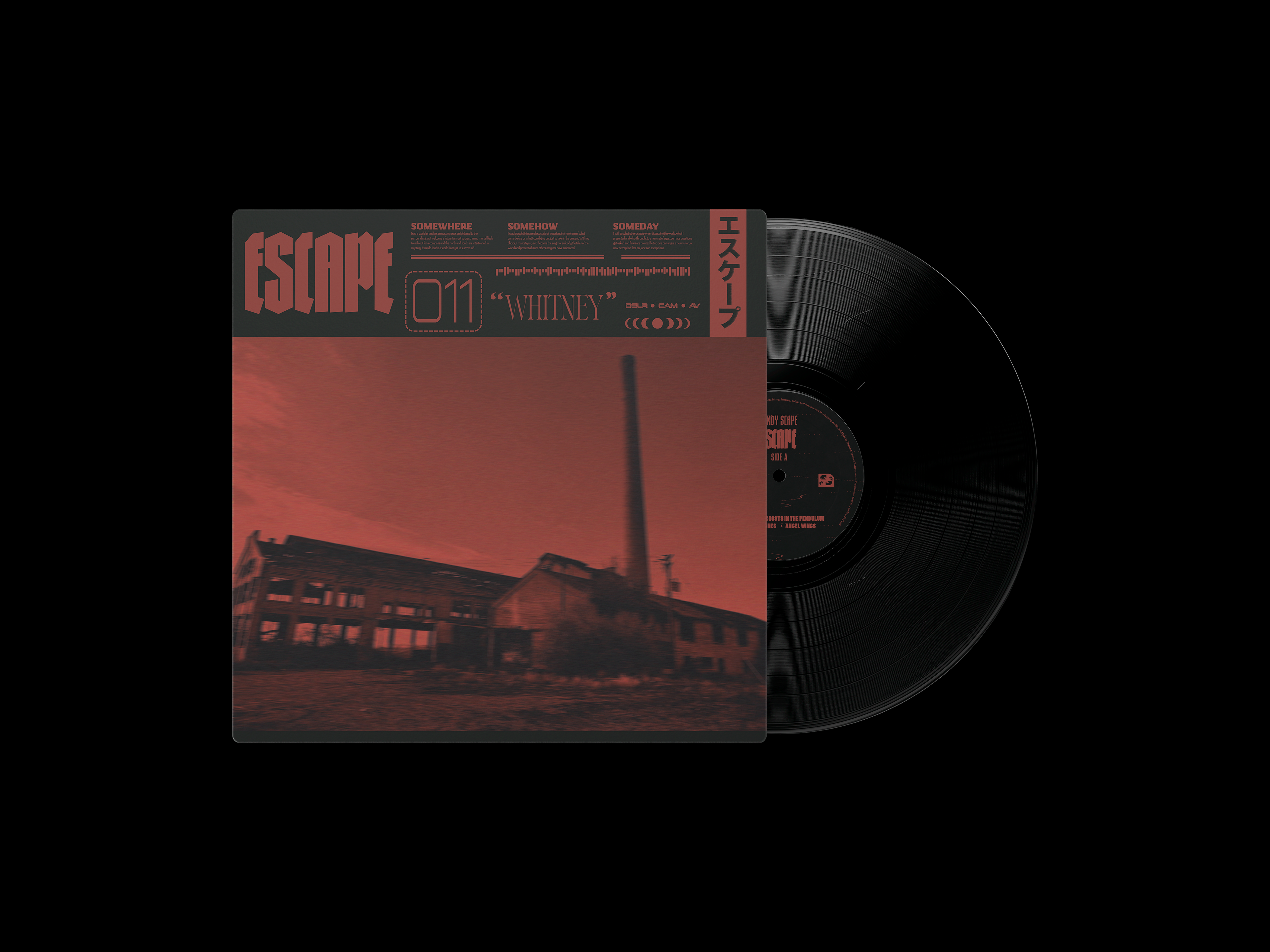 Escape Vinyl Mockup Front + Side A