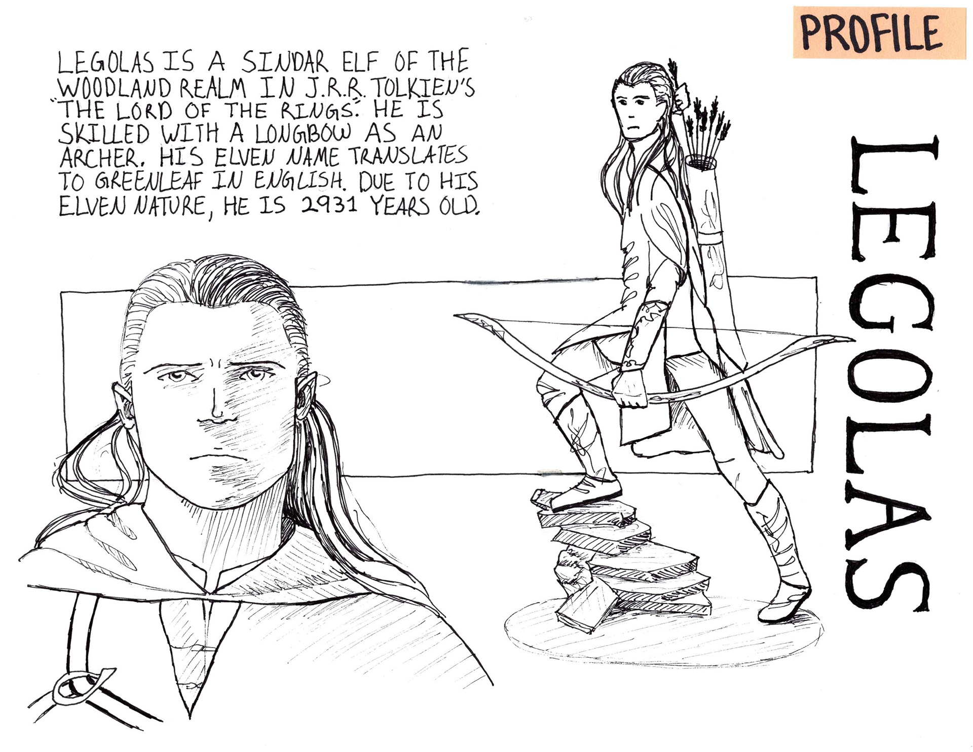 Legolas Profile Illustration