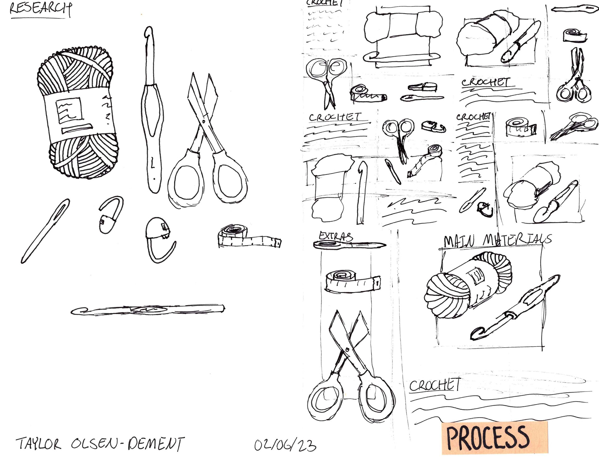 Crochet Profile Illustration Process