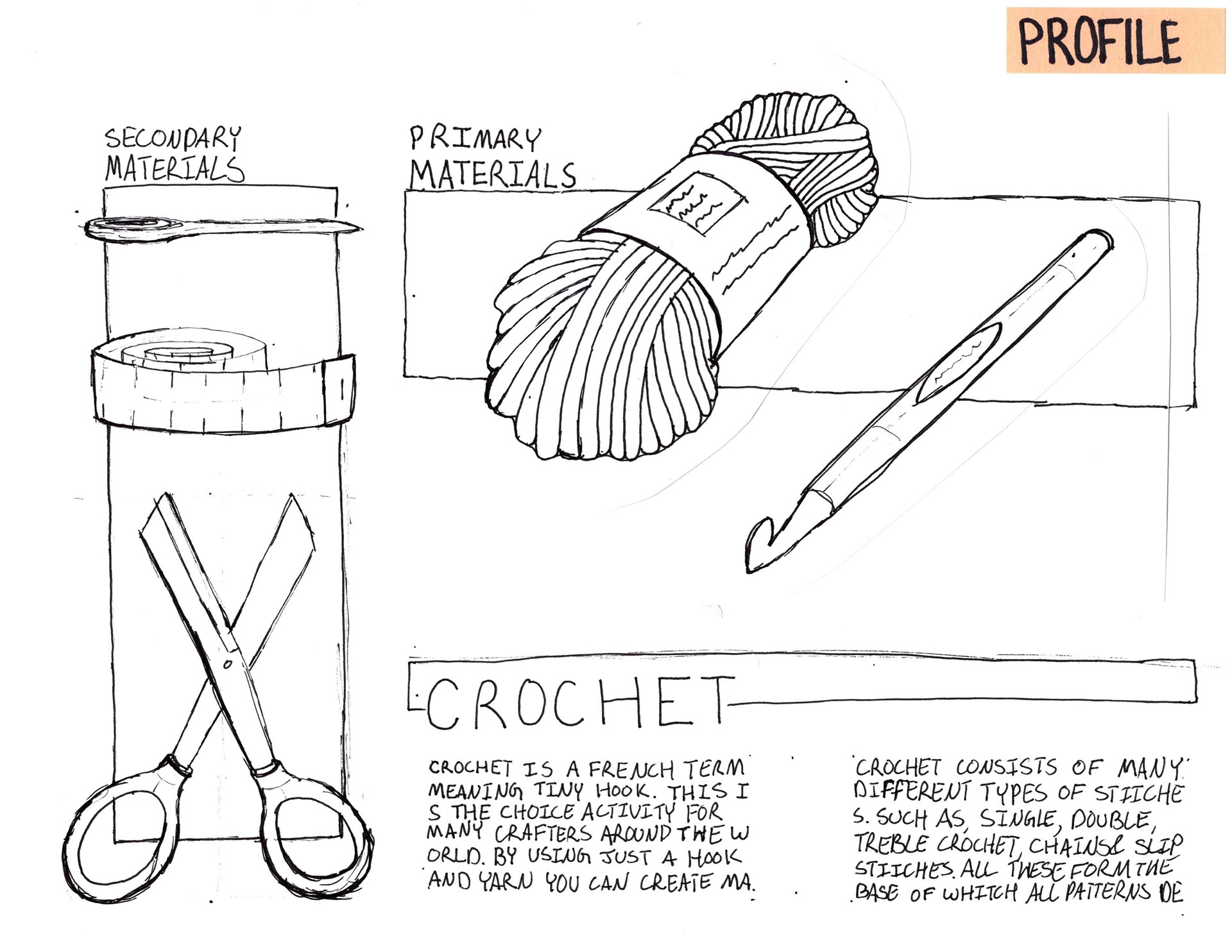 Crochet Profile Illustration
