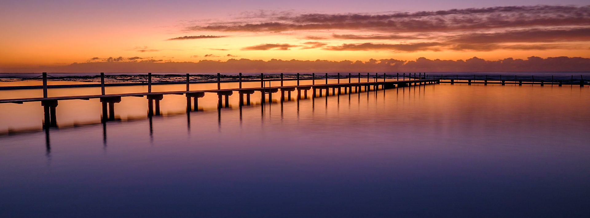 North Narrabeen Ocean Pool at sunrise