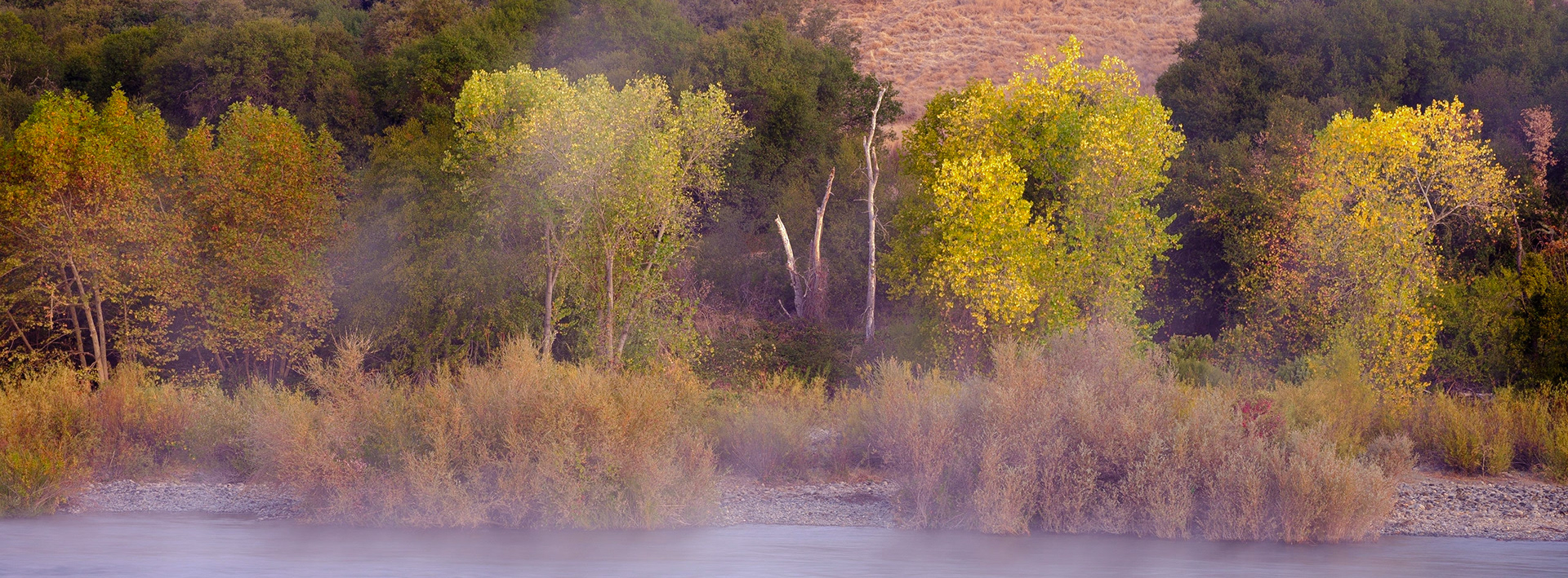 Autumn nimbus panorama - American River 2019