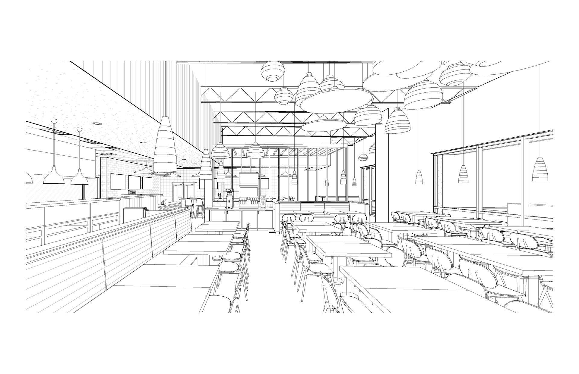 Sketch rendering for Pappoules Greek Restaurant in Tucson, AZ by Roshelle Stahl [Desert Digismith] under Onyx Creative