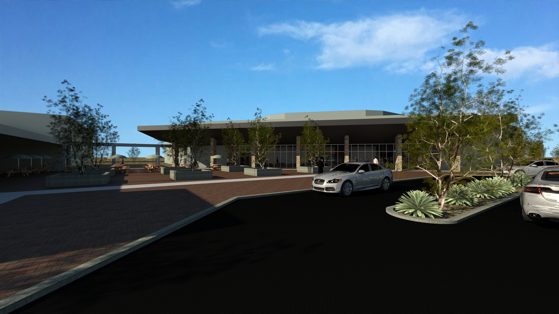 A conceptual rendering of a new Sanctuary for Door Church. Rendering and 3D model by Roshelle Stahl [Desert Digismith] under SDG Architecture LLC.