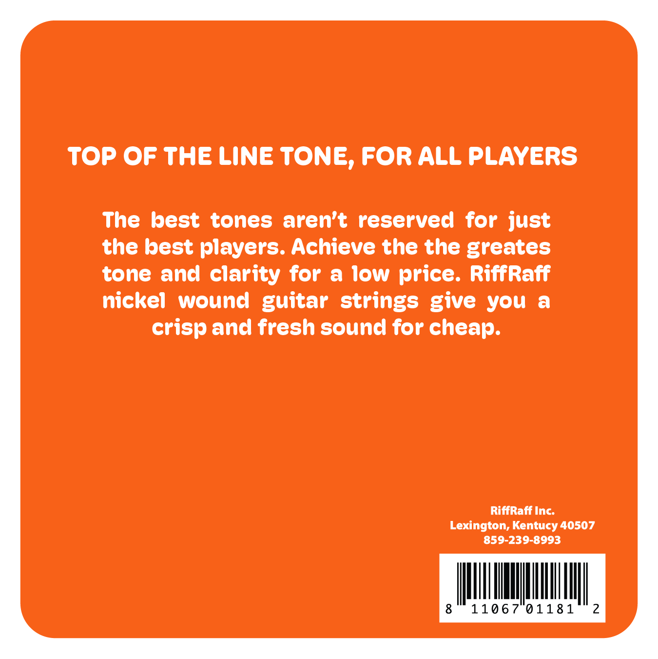 Electric Guitar Strings Back