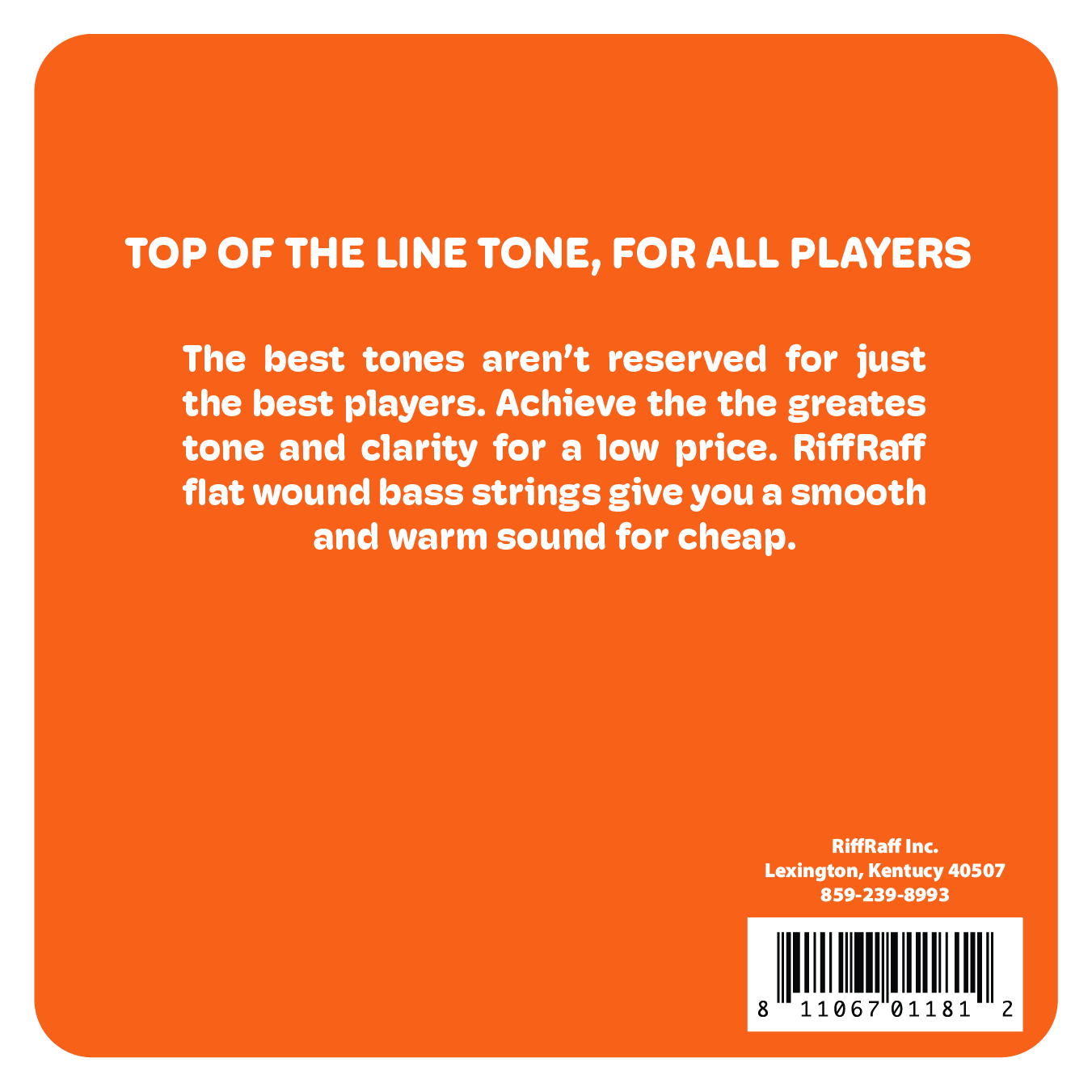 Electric Bass Strings Back