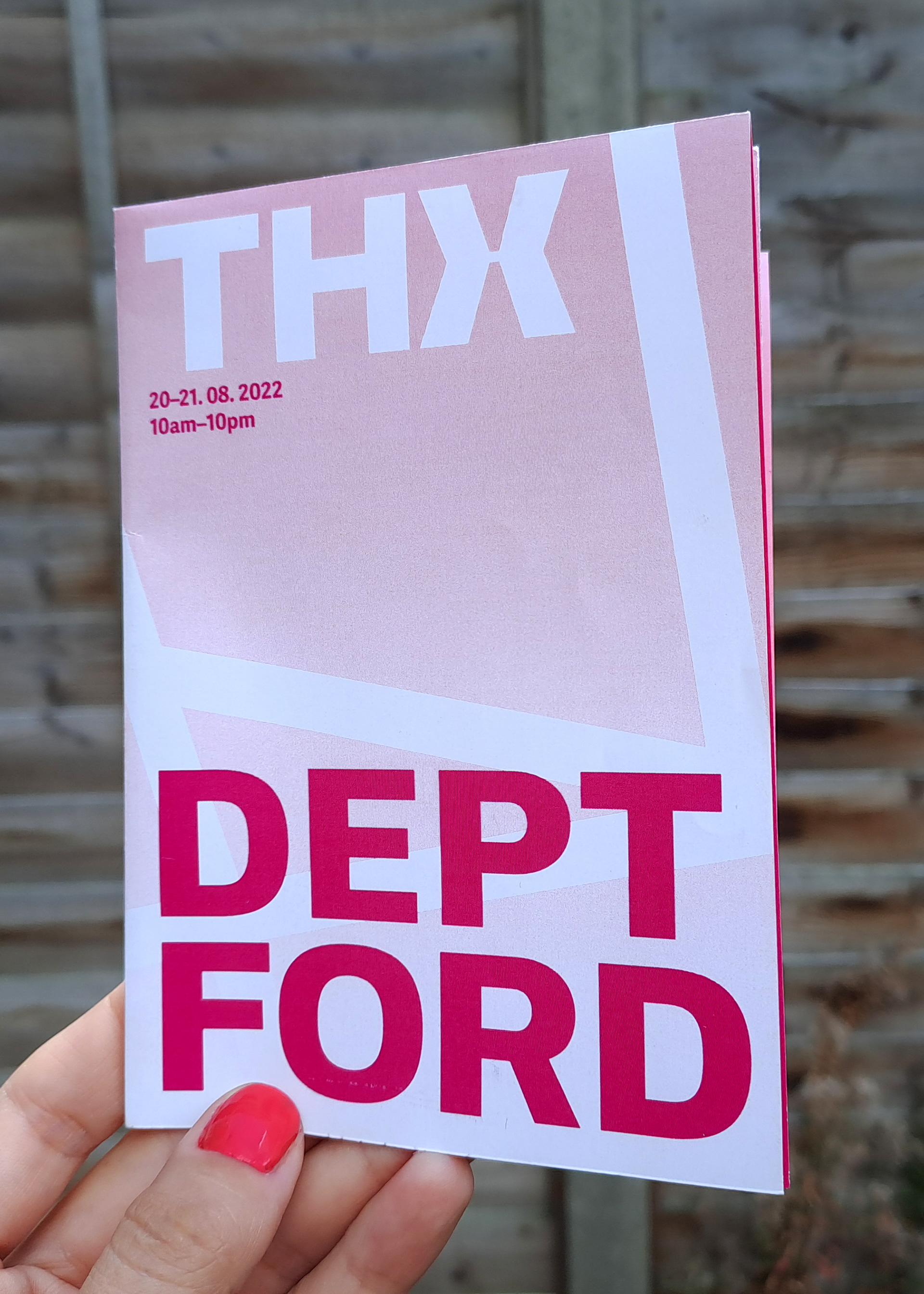 Event information leaflet for THX Deptford