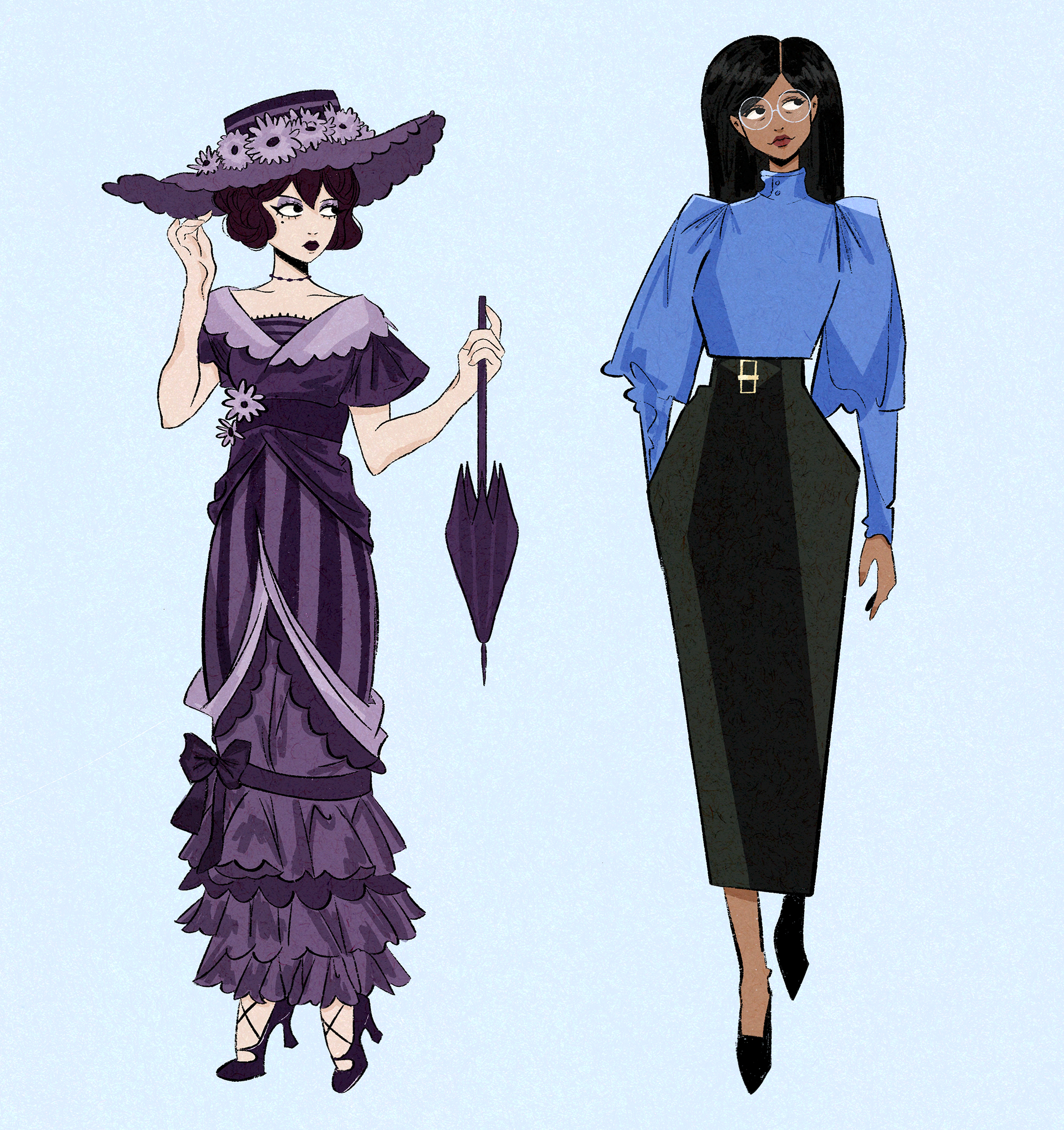 Original characters I created named Mary and Aaliyah