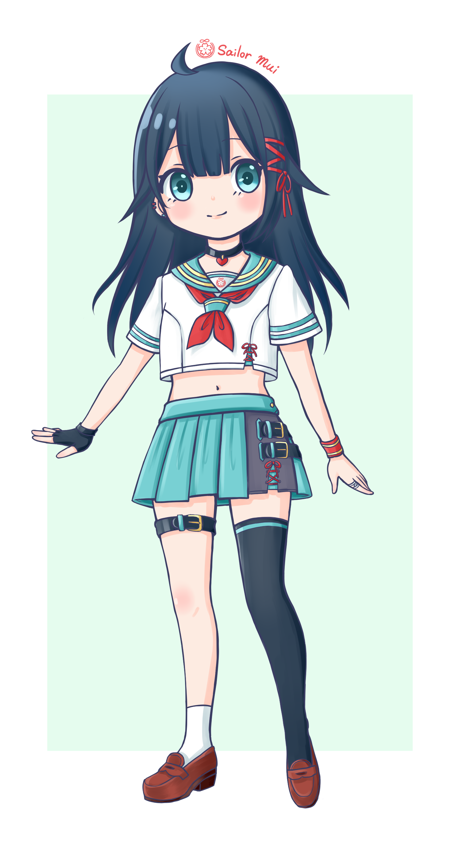 四頭身比例的設計圖 | 使用軟件 Software used : Easy Paint Tool SAI