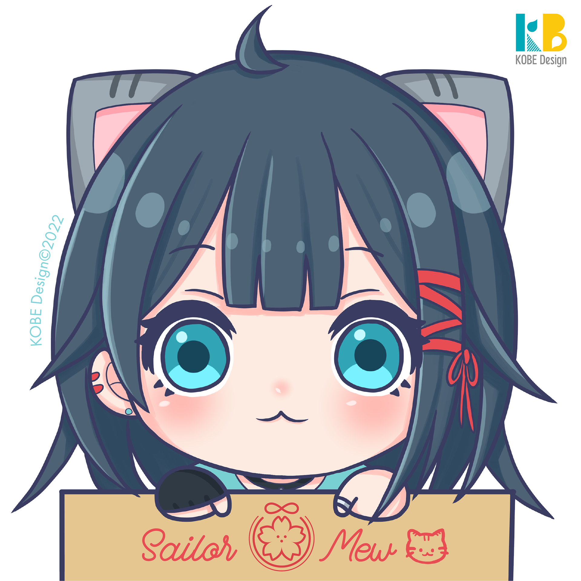 四頭身比例的設計圖 | 使用軟件 Software used : Easy Paint Tool SAI