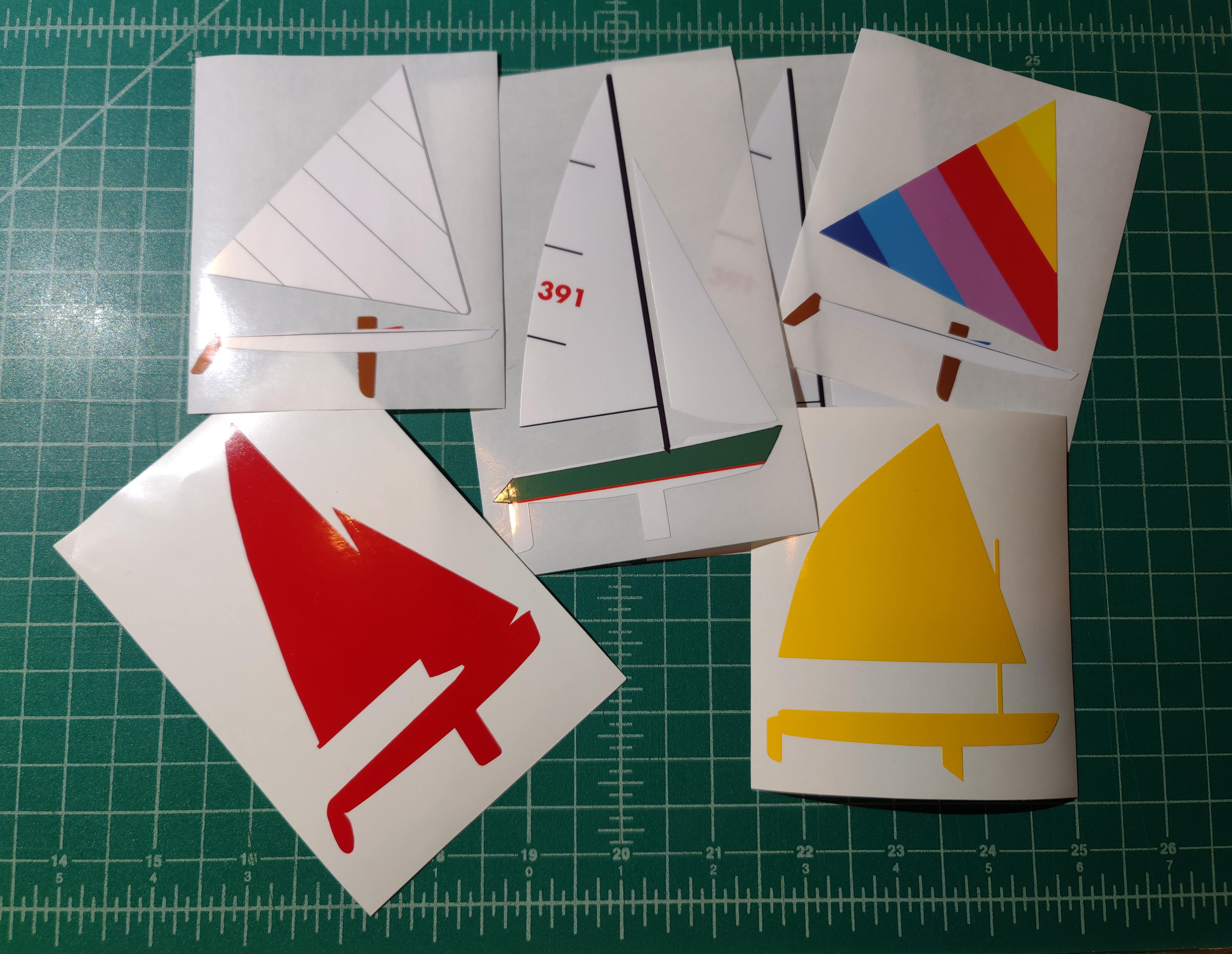 Custom made Sailboat decals