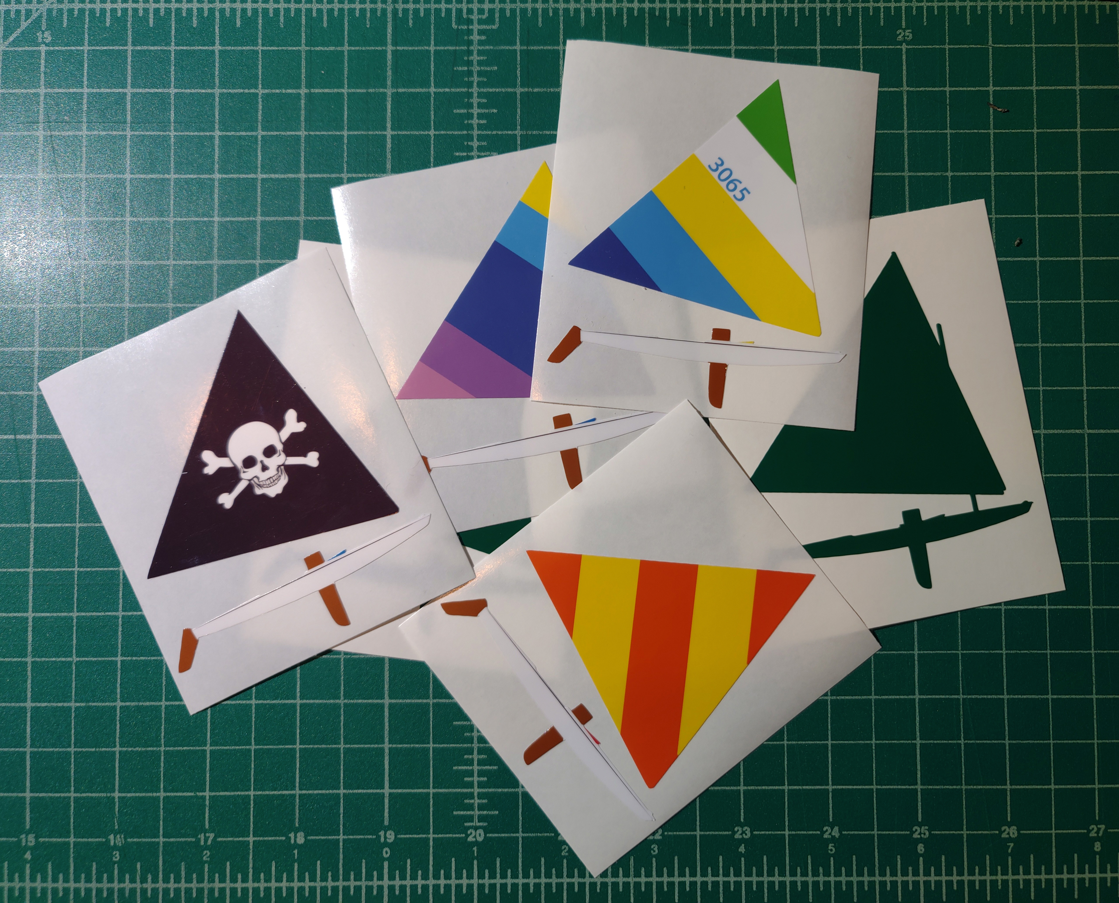 Custom made sailboat decals