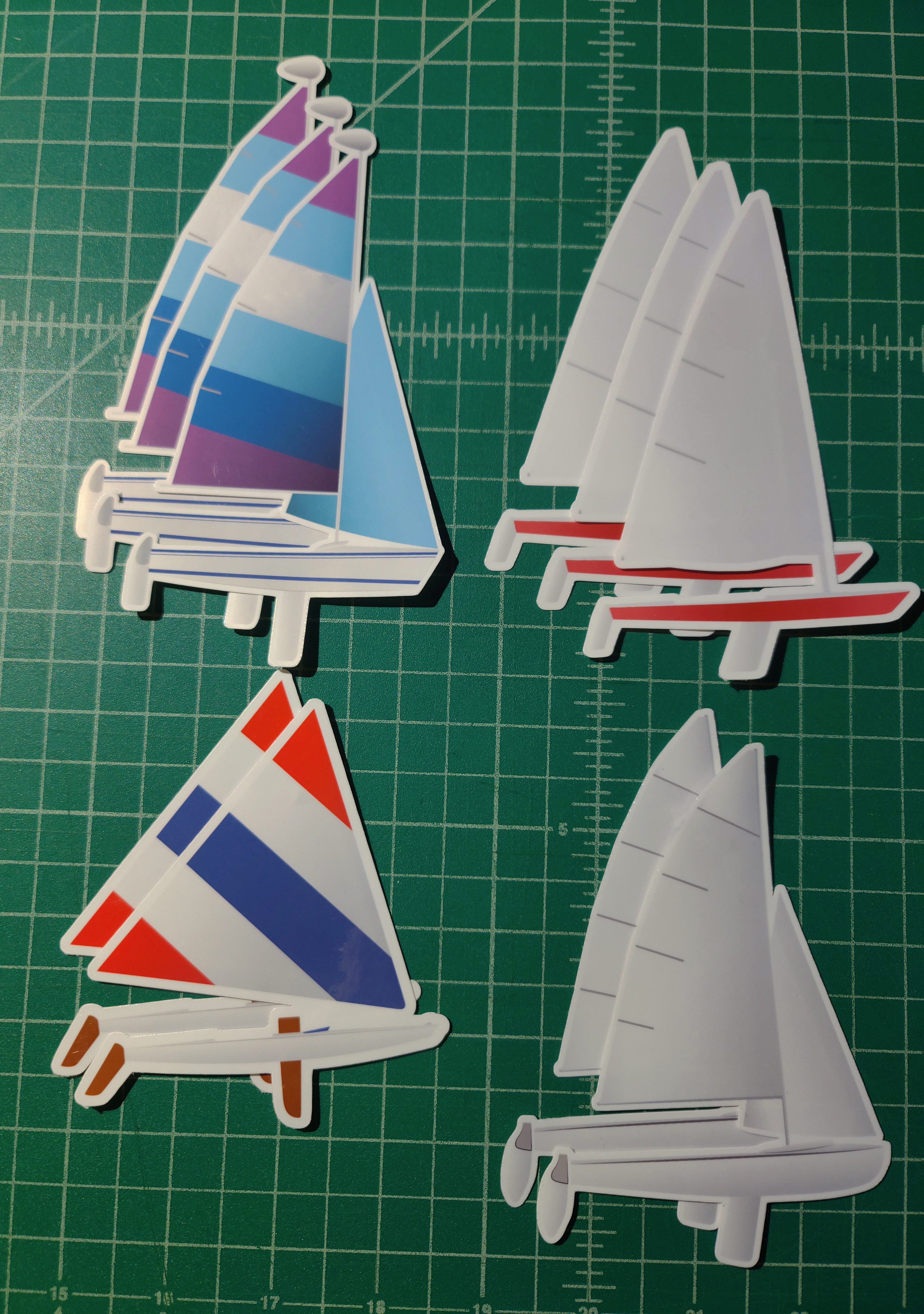 Custom made sailboat magnets