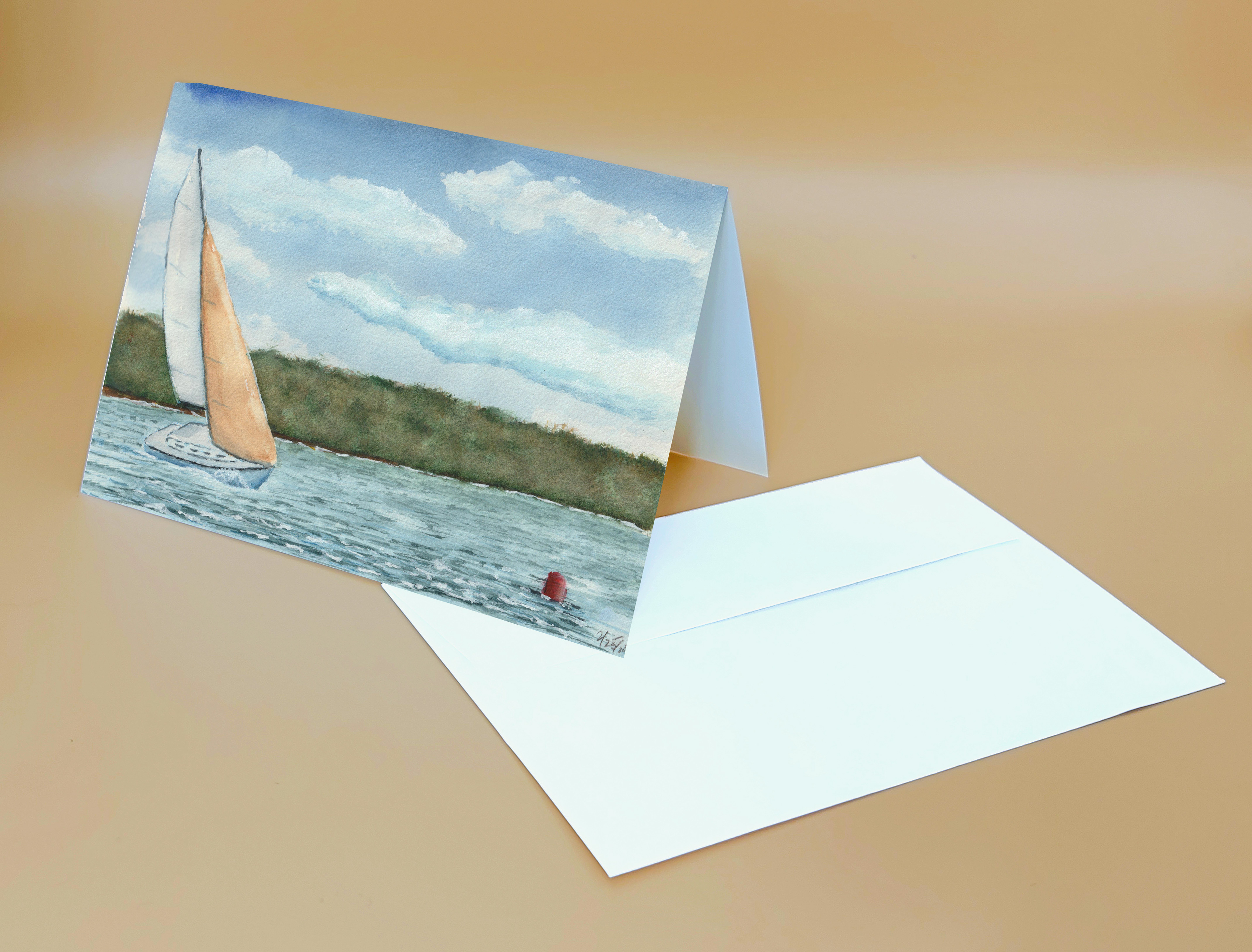 To the mark, watercolor reproduction card