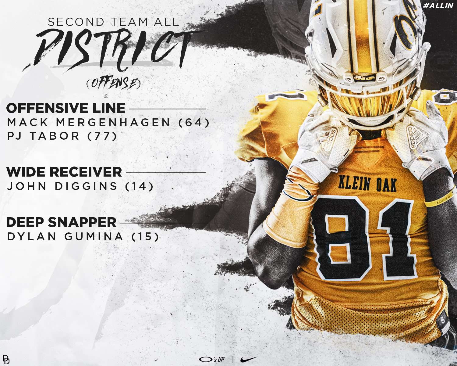 Second Team All District Offense - Graphic