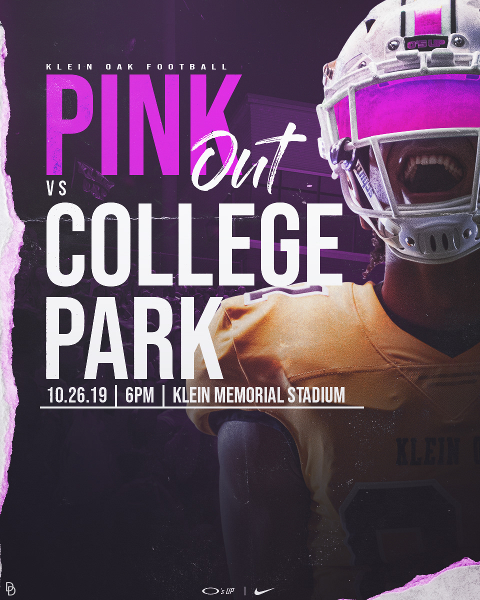 "Pink Out" Game - Gameday Graphic