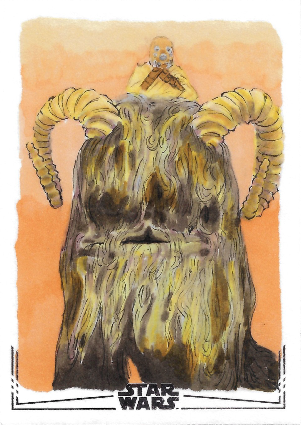 Tusken Raider and Bantha