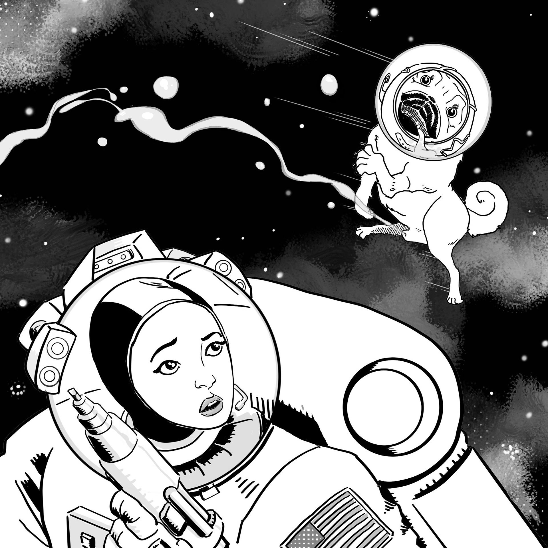 Jupiter the Space Pug Virgin Cover