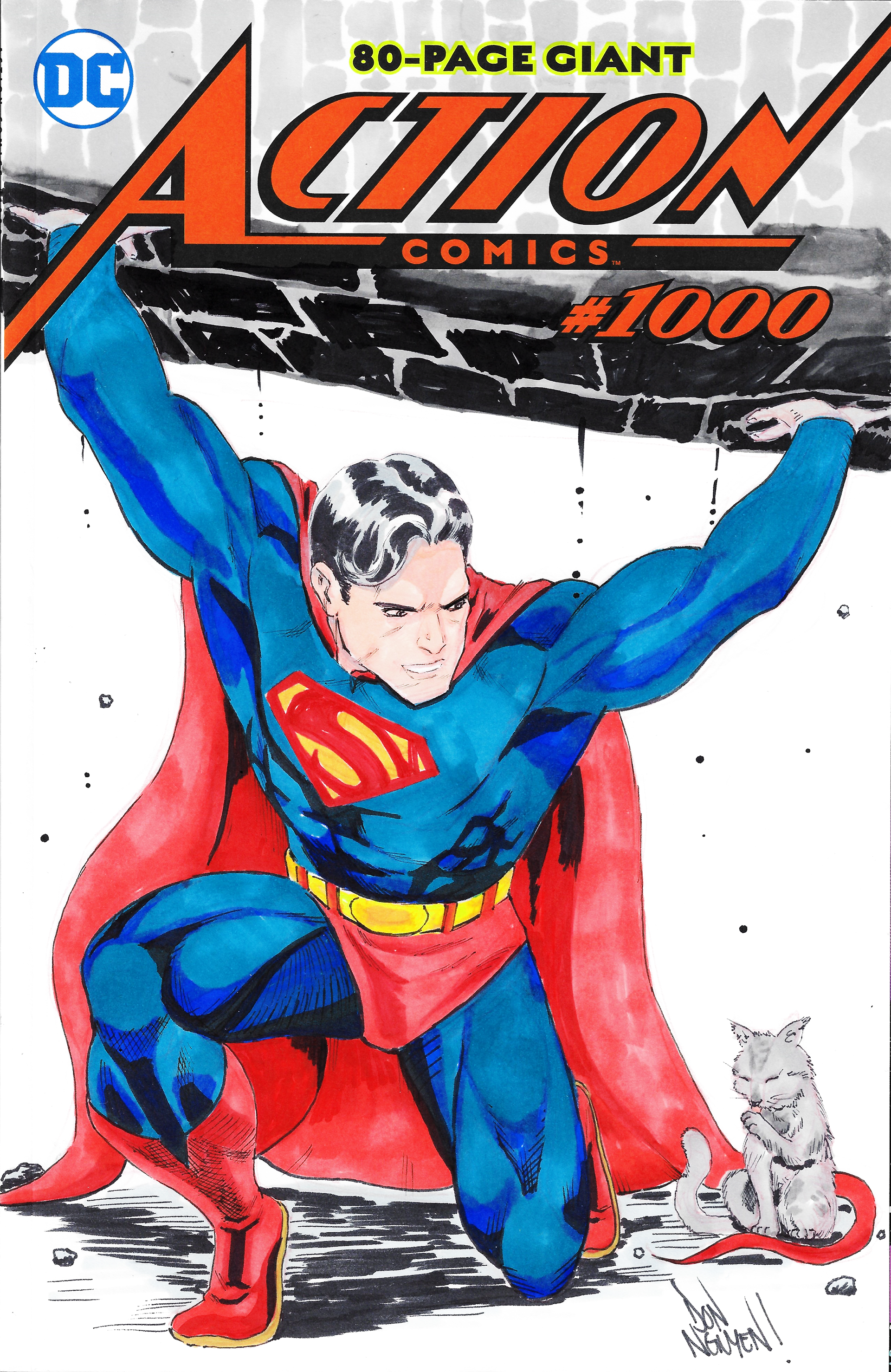 Action Comics #1000 original art blank sketch cover 