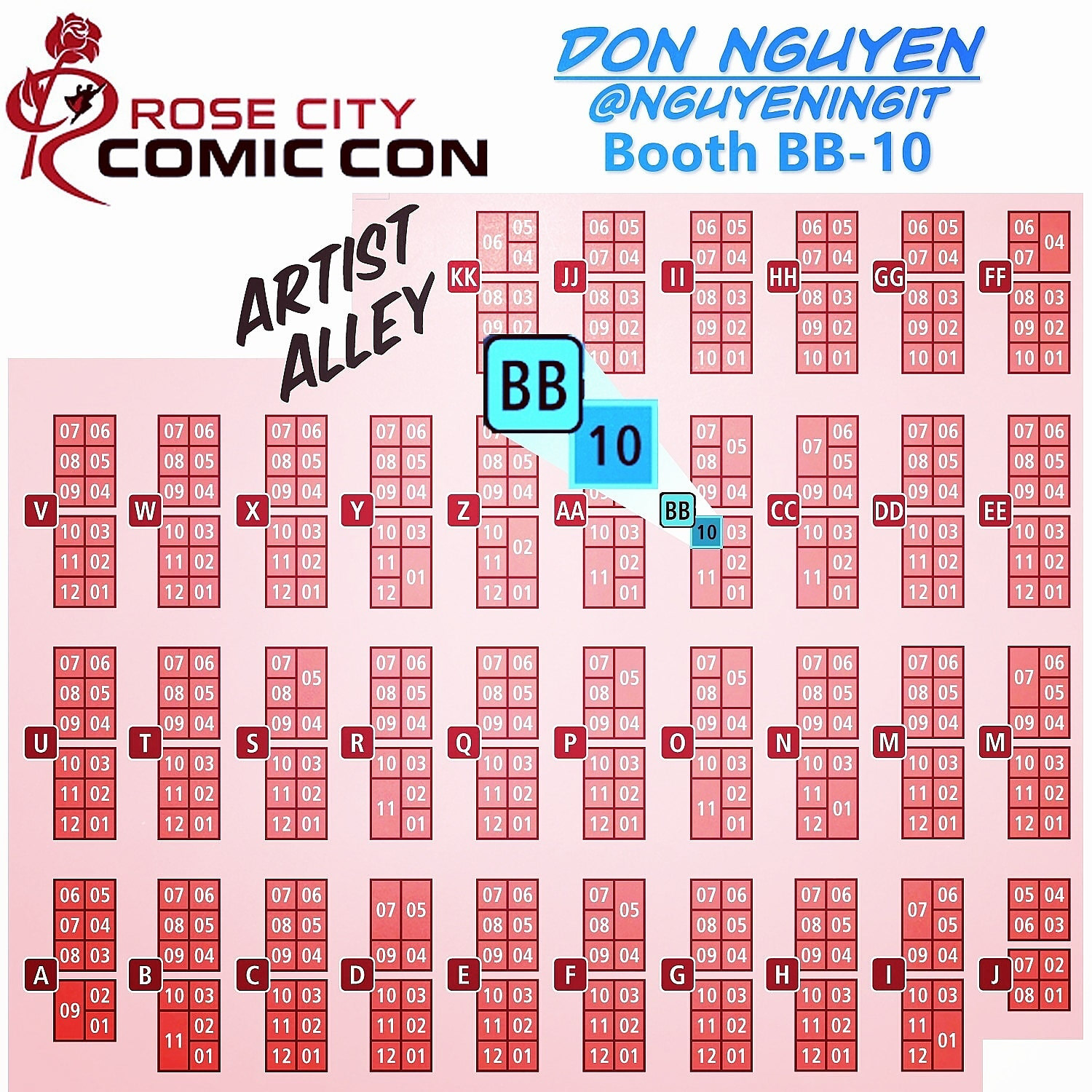 Rose City Comic Con Artist Alley location